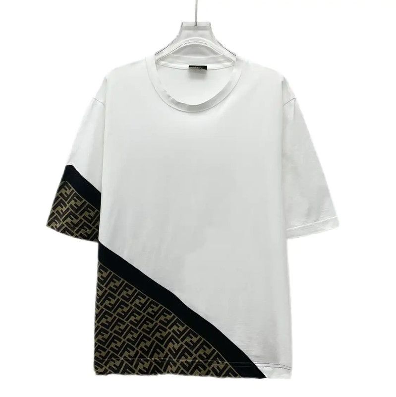 Fendi Fendi Men's White Cotton T-Shirt Size XL 0089 Size US XL / EU 56 / 4 - 1 Thumbnail