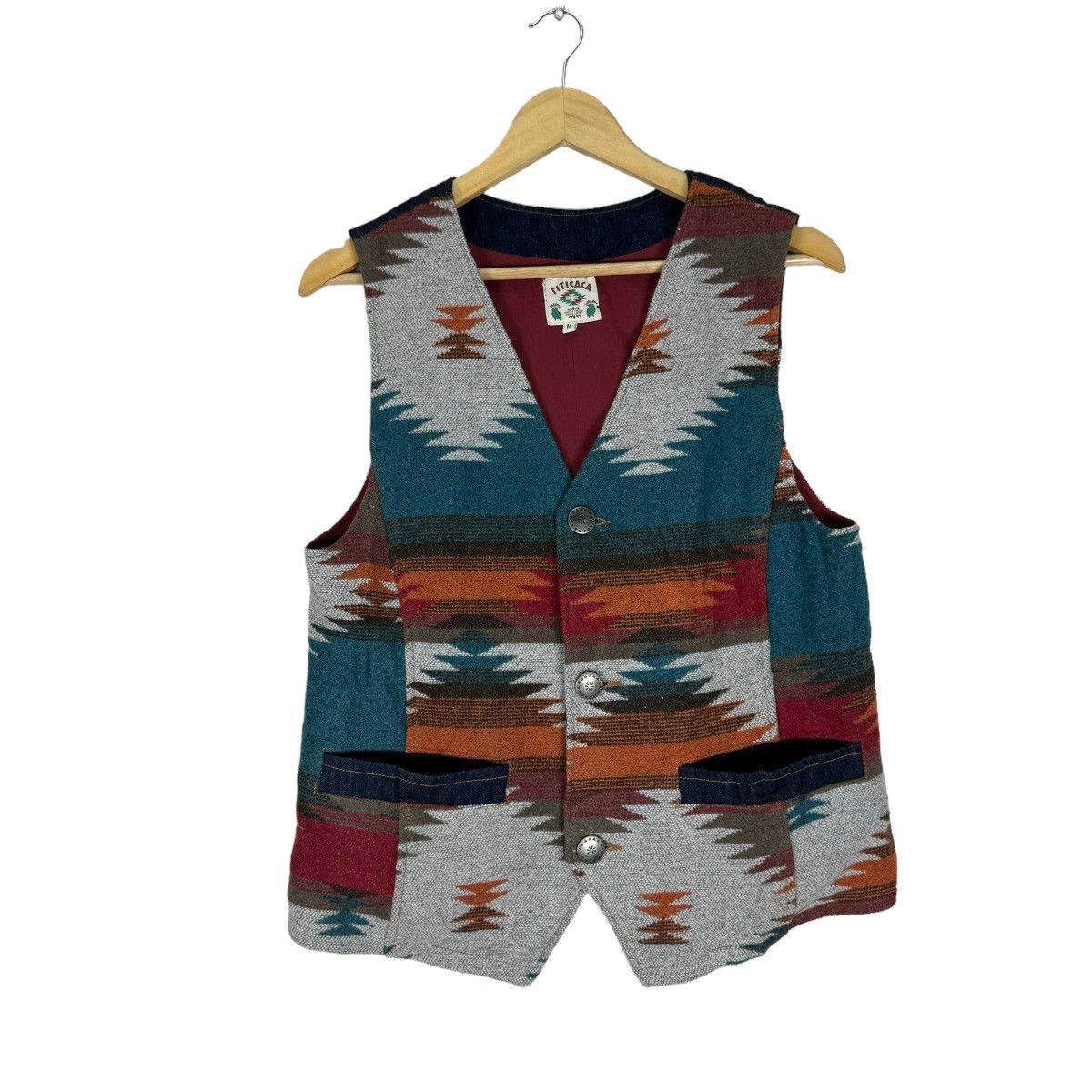 Japanese Brand ⚡️TITICACA AZTEC NATIVE VEST Size US M / EU 48-50 / 2 - 1 Thumbnail