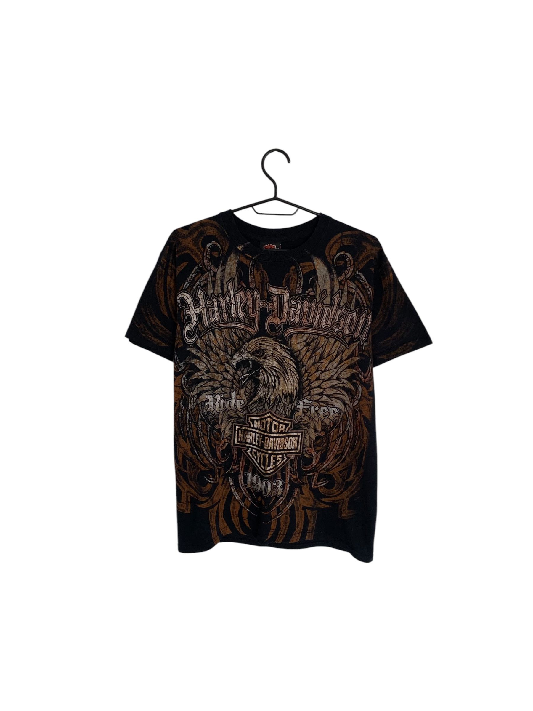 Harley Davidson × Vintage HD Warsaw doublesided all over print tee Size US S / EU 44-46 / 1 - 1 Thumbnail