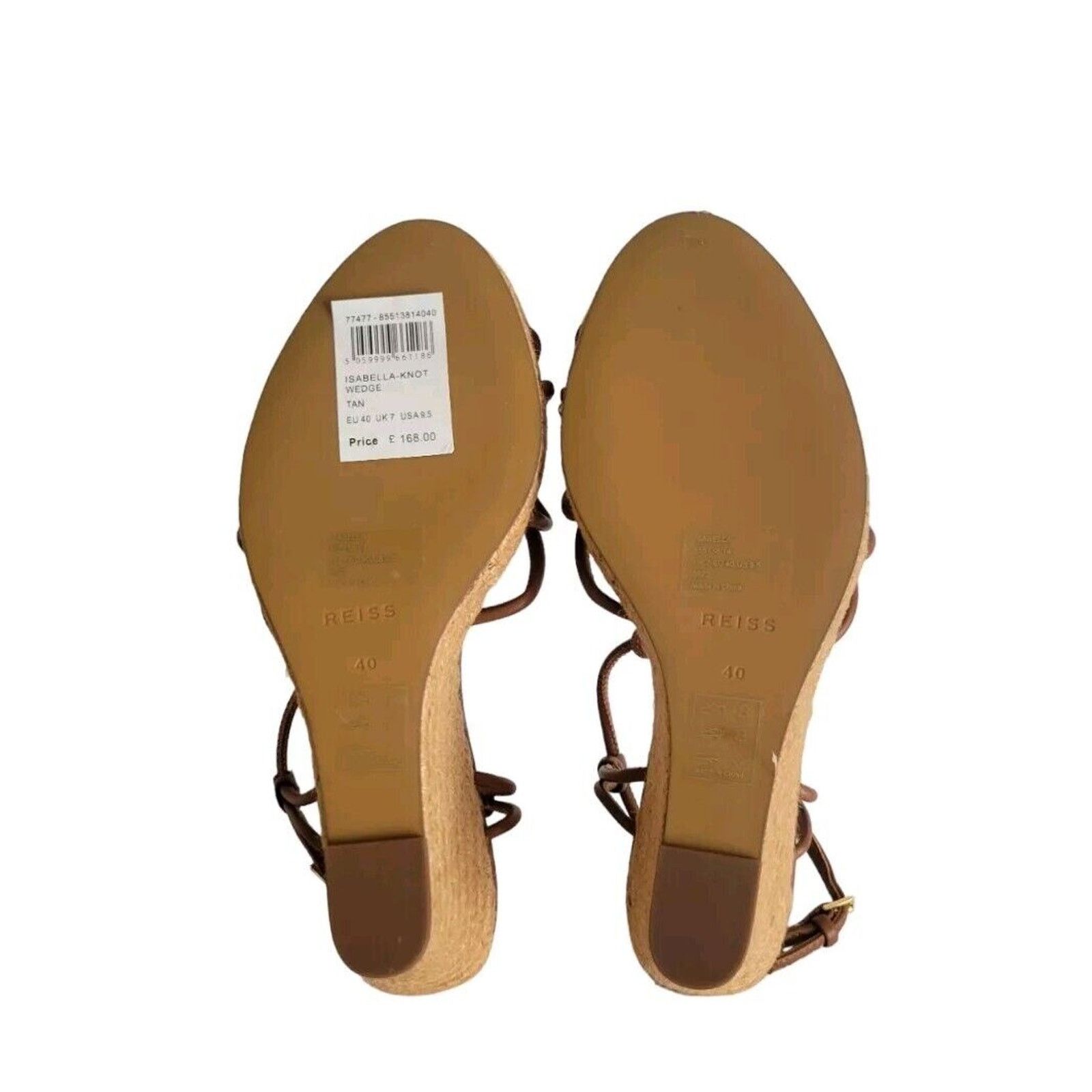 Reiss Reiss Isabella-Knot Wedge Leather Strappy Women Shoes Size US 9.5 / IT 39.5 - 7 Thumbnail