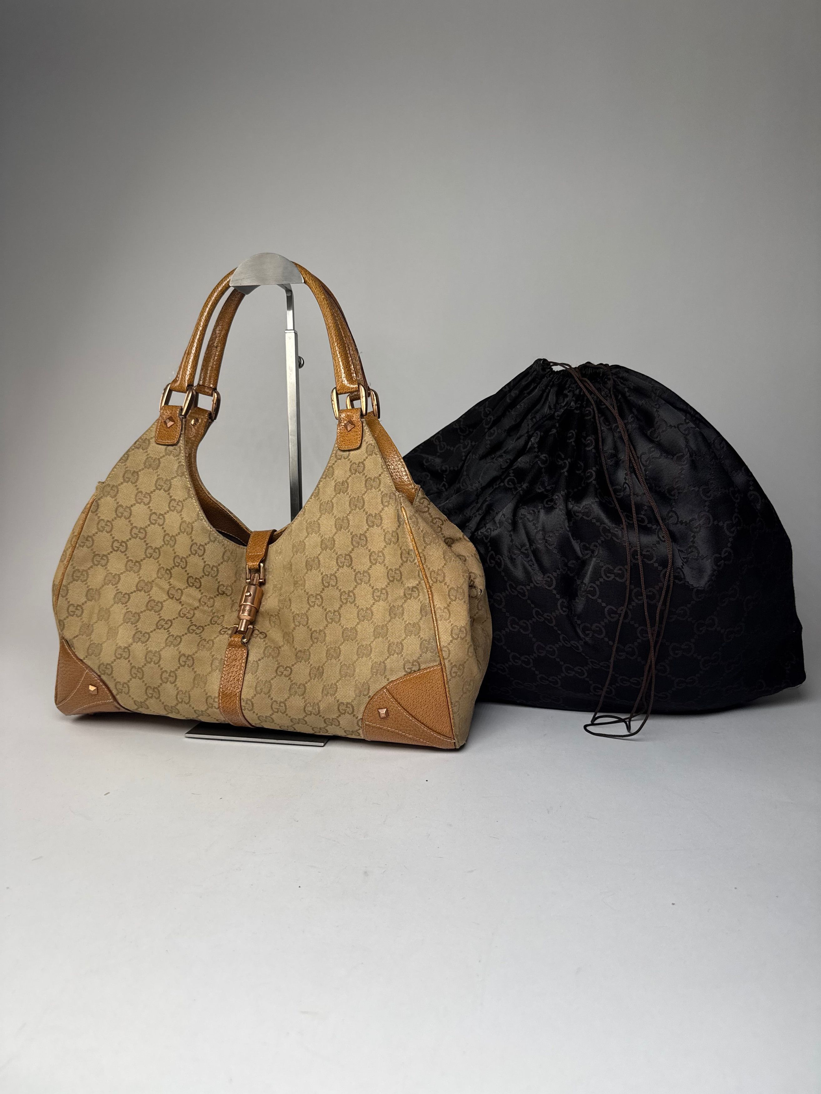Gucci Vintage Jackie 1961 monogram Bag Brige Brown Size ONE SIZE - 1 Thumbnail