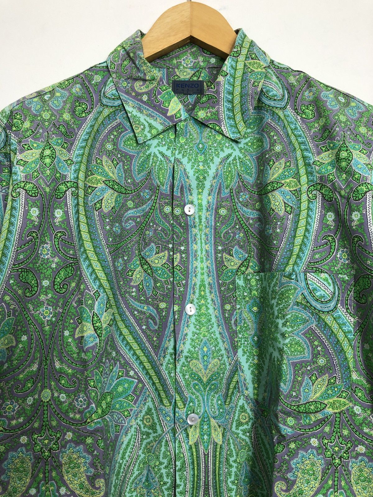 Kenzo Kenzo Paisley Graphic Button Shirt Size US L / EU 52-54 / 3 - 2 Thumbnail