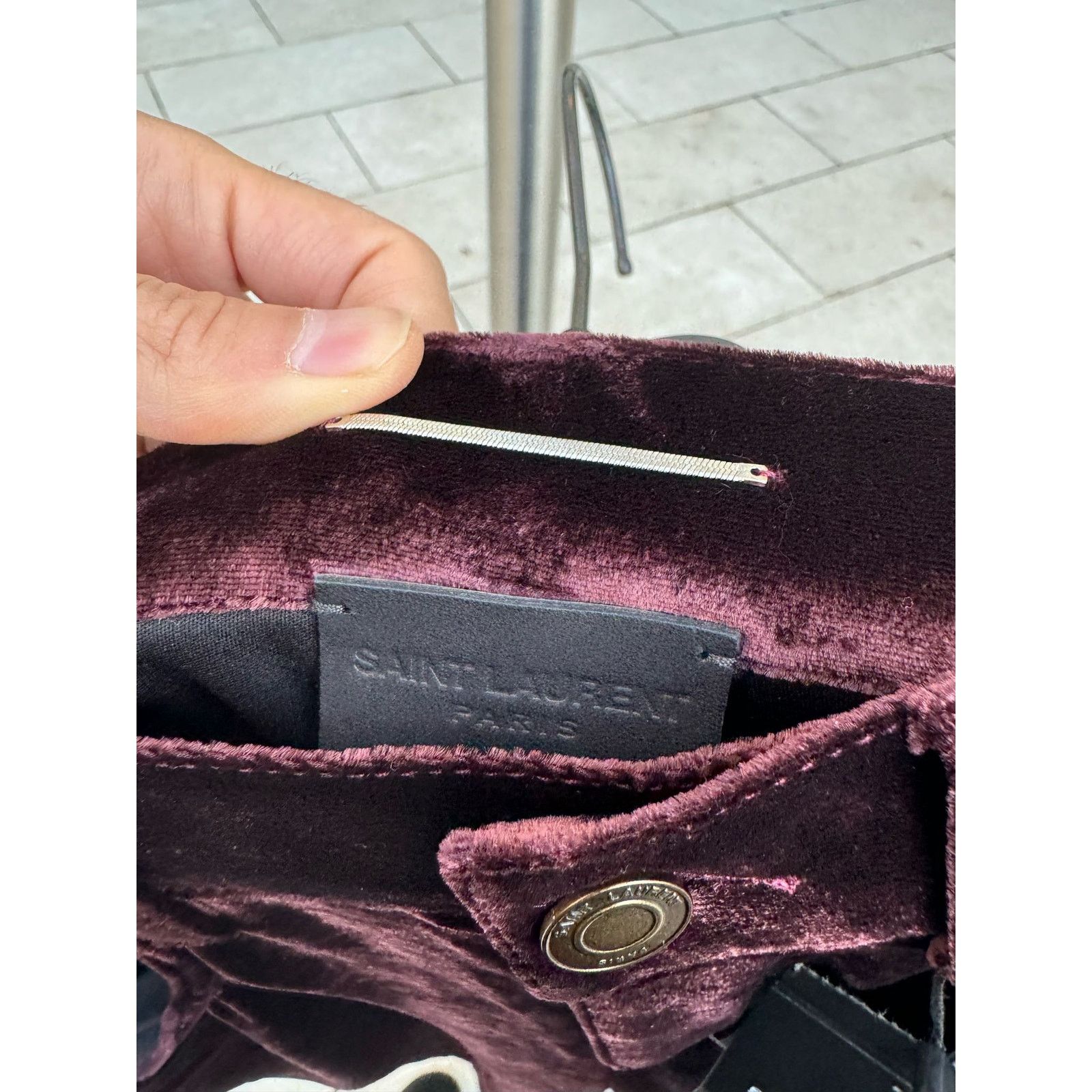 Saint Laurent Paris o1rshd1 Wide Leg Velvet / Velour Pants in Burgundy Size US 32 / EU 48 - 14 Thumbnail