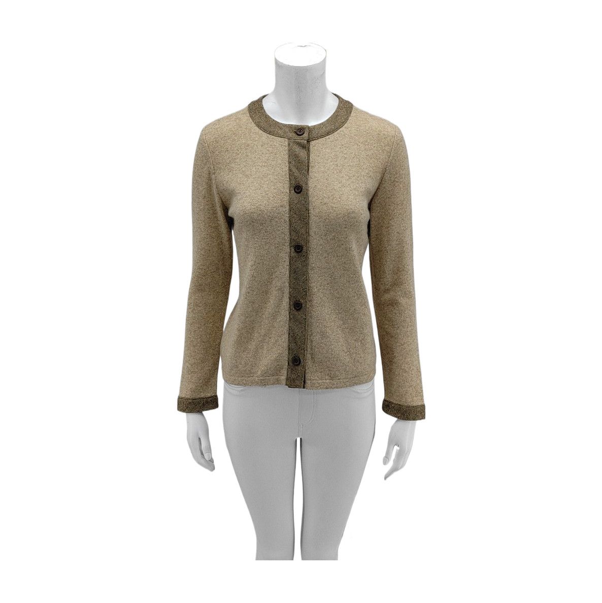 Balenciaga Balenciaga Beige Wool Blend Cardigan Size 38 Size S / US 4 / IT 40 - 1 Thumbnail