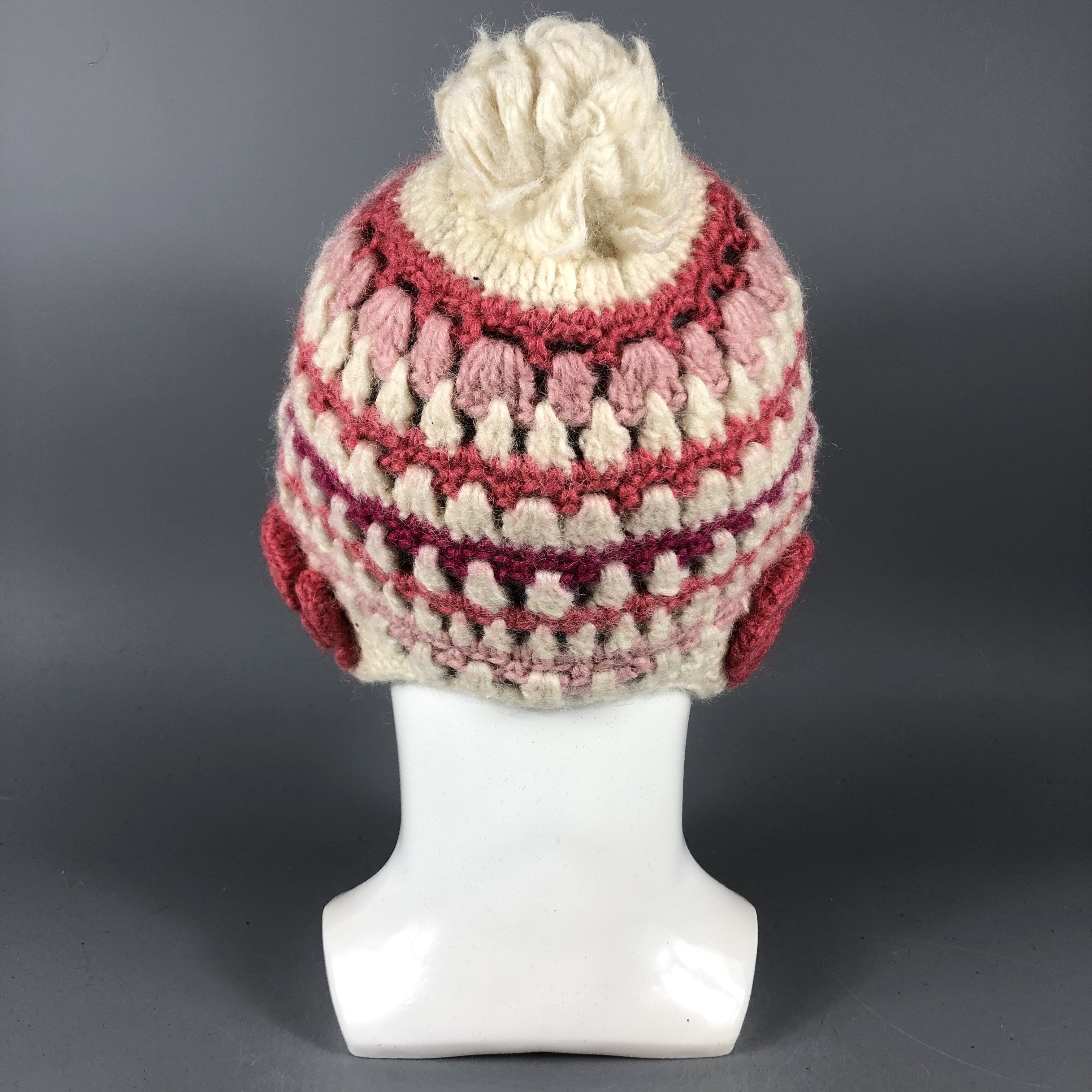 Vintage Kids Womens Ear Flap Hat Beanie Snow Hat Snow Cap -D897 Size ONE SIZE - 3 Thumbnail
