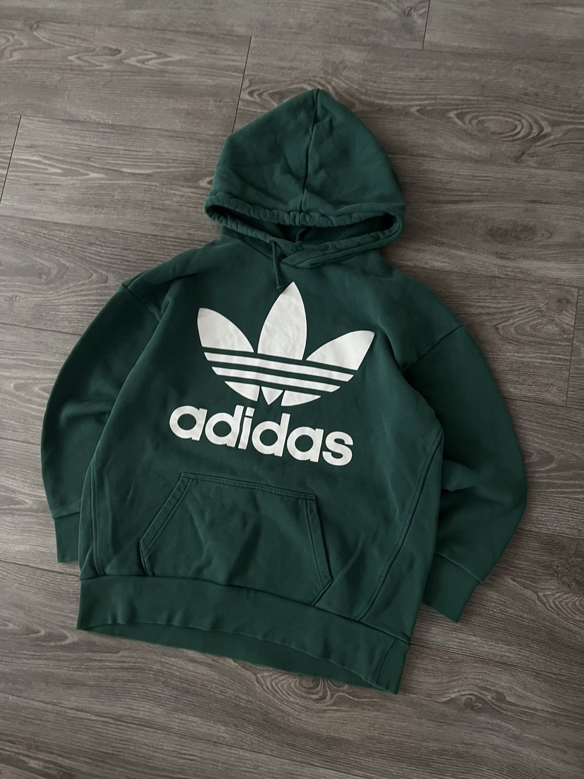 Adidas ‼️Adidas Big Logo Heavy Hard Cotton Oversized Hoodie‼️ Size US XS / EU 42 / 0 - 6 Thumbnail