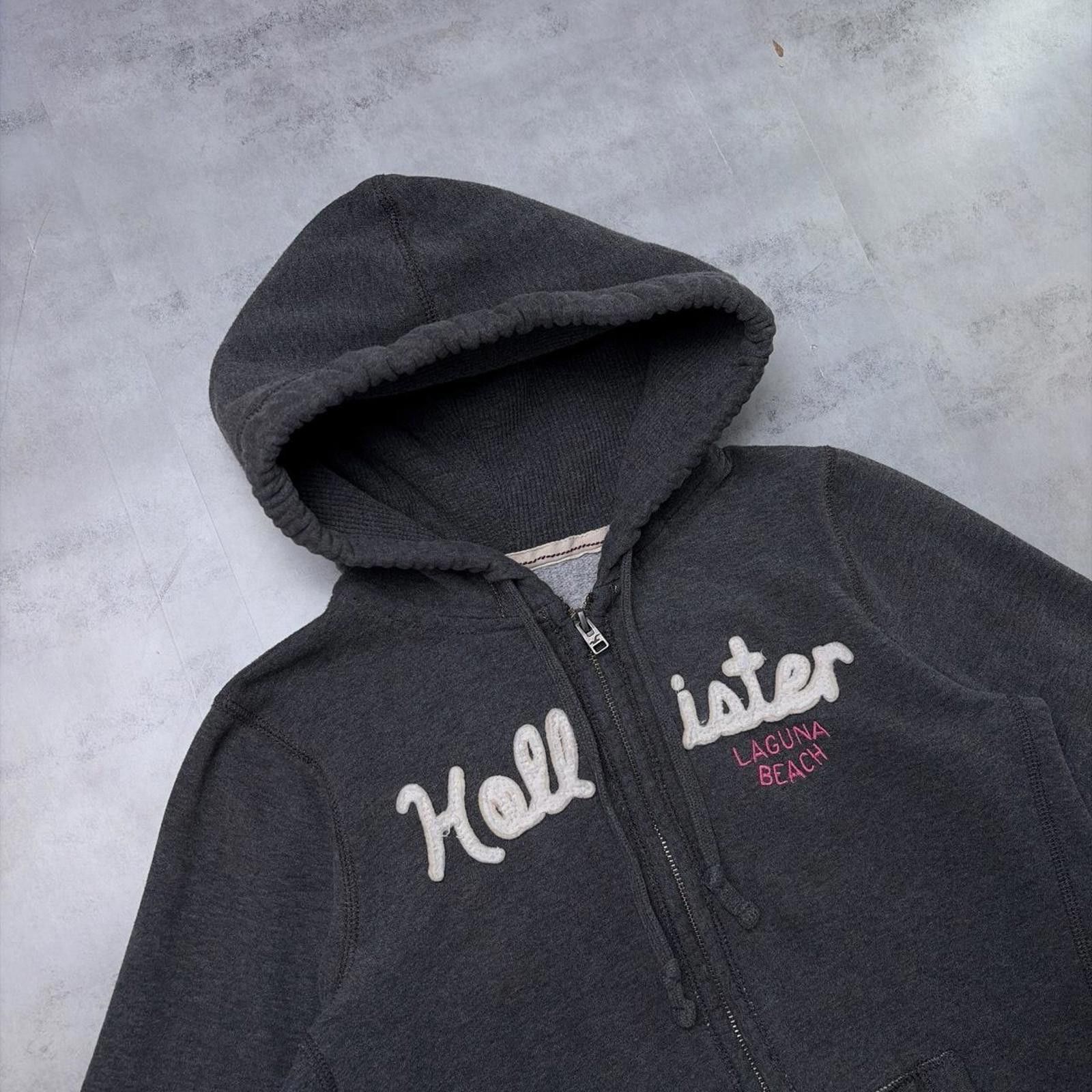 Other Y2K Grey Hollister Surf Grunge Thermal Zip Up Hoodie Size L / US 10 / IT 46 - 5 Thumbnail