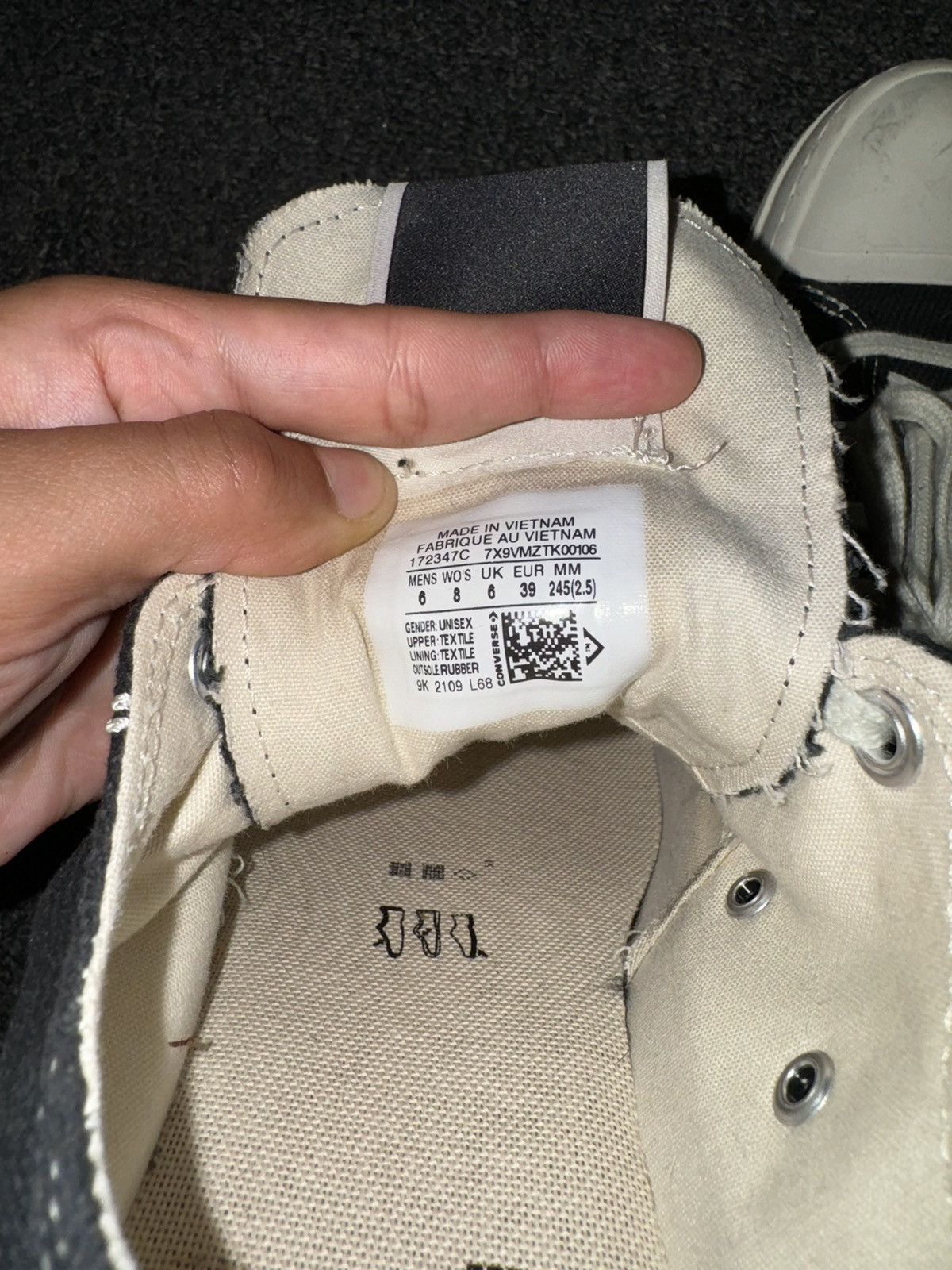 Converse × Rick Owens Rick Owens x DRKSHDW DRKSTAR Chuck 70 Low 'Black' Size US 6 / EU 39 - 7 Thumbnail