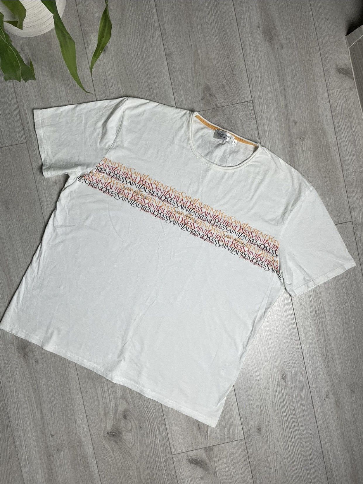 Vintage × Yves Saint Laurent Multilogo Yves Saint Laurent Vintage T Shirt Size US XL / EU 56 / 4 - 2 Thumbnail