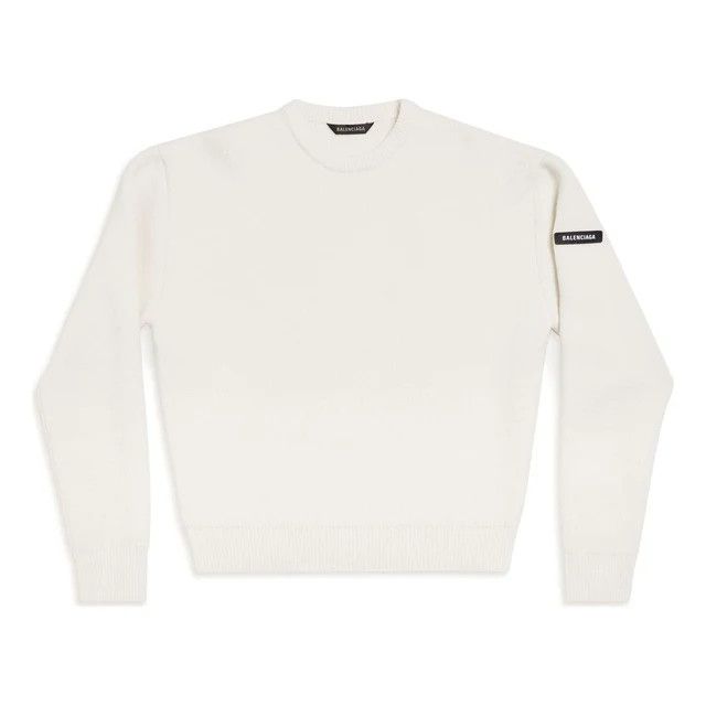 Balenciaga o1bcso1str0226 Sweater In White Size US XL / EU 56 / 4 - 1 Thumbnail
