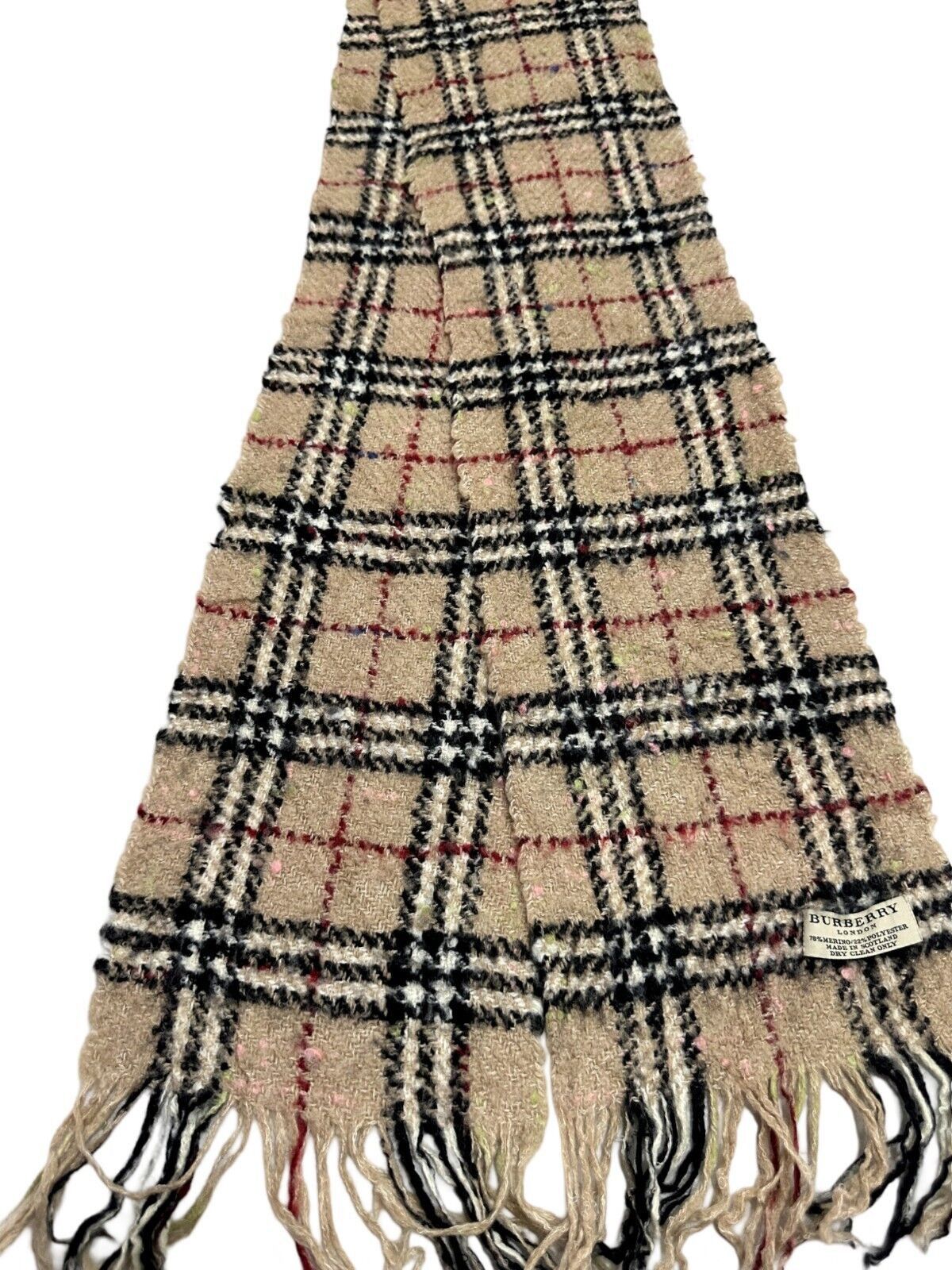 Burberry Burberry Authentic Unisex Scarf 78%Merino 22%Polyester Size ONE SIZE - 2 Thumbnail