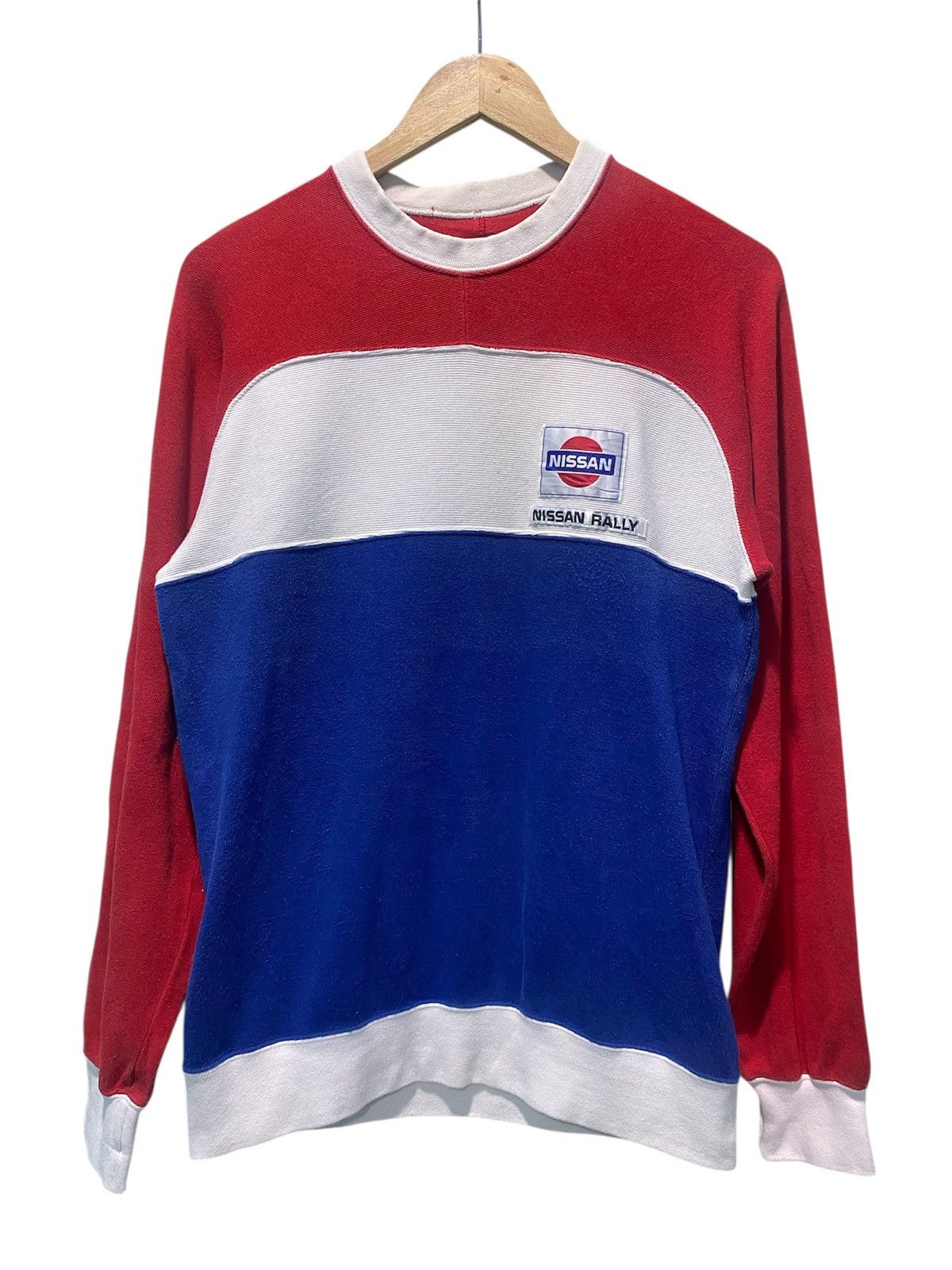 Nissan Rare Vintage 80s Nissan Rally Colour Block Sweatshirt Nismo Size US M / EU 48-50 / 2 - 2 Thumbnail