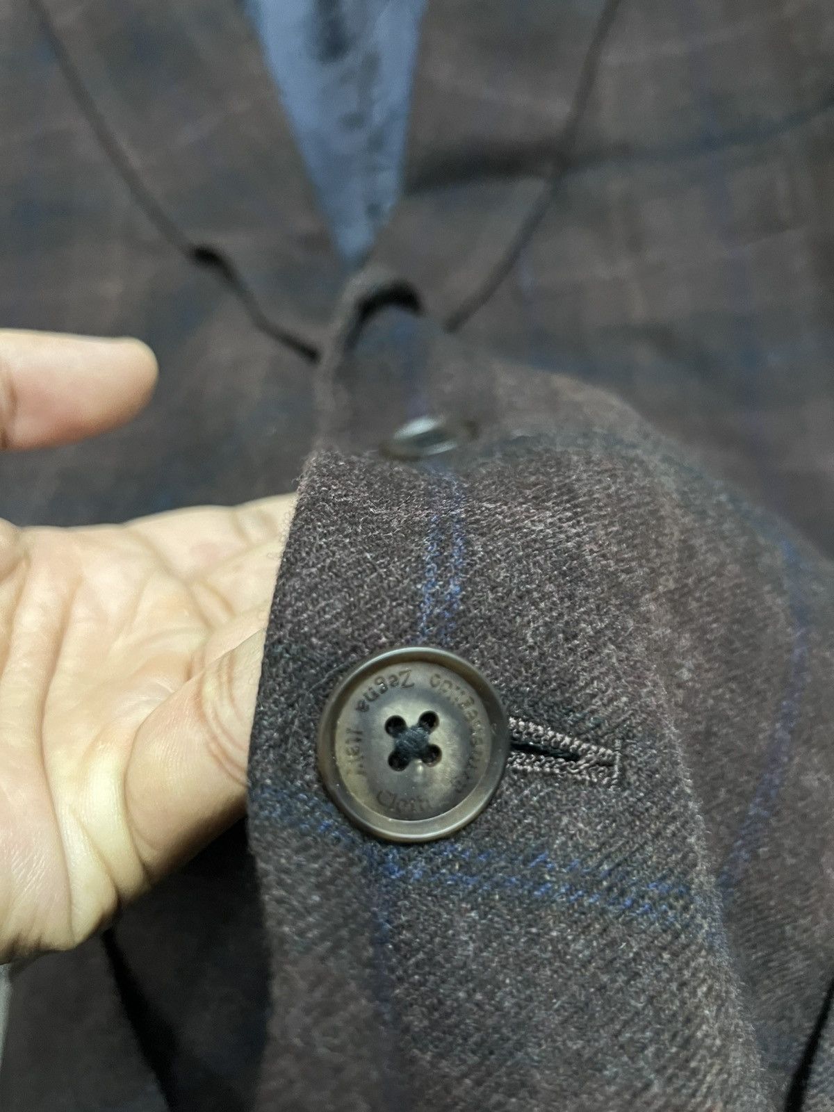 Ermenegildo Zegna 🔥Super Luxurious Zegna Cashmere Wool Shadow Plaid Blazers Size US L / EU 52-54 / 3 - 7 Thumbnail