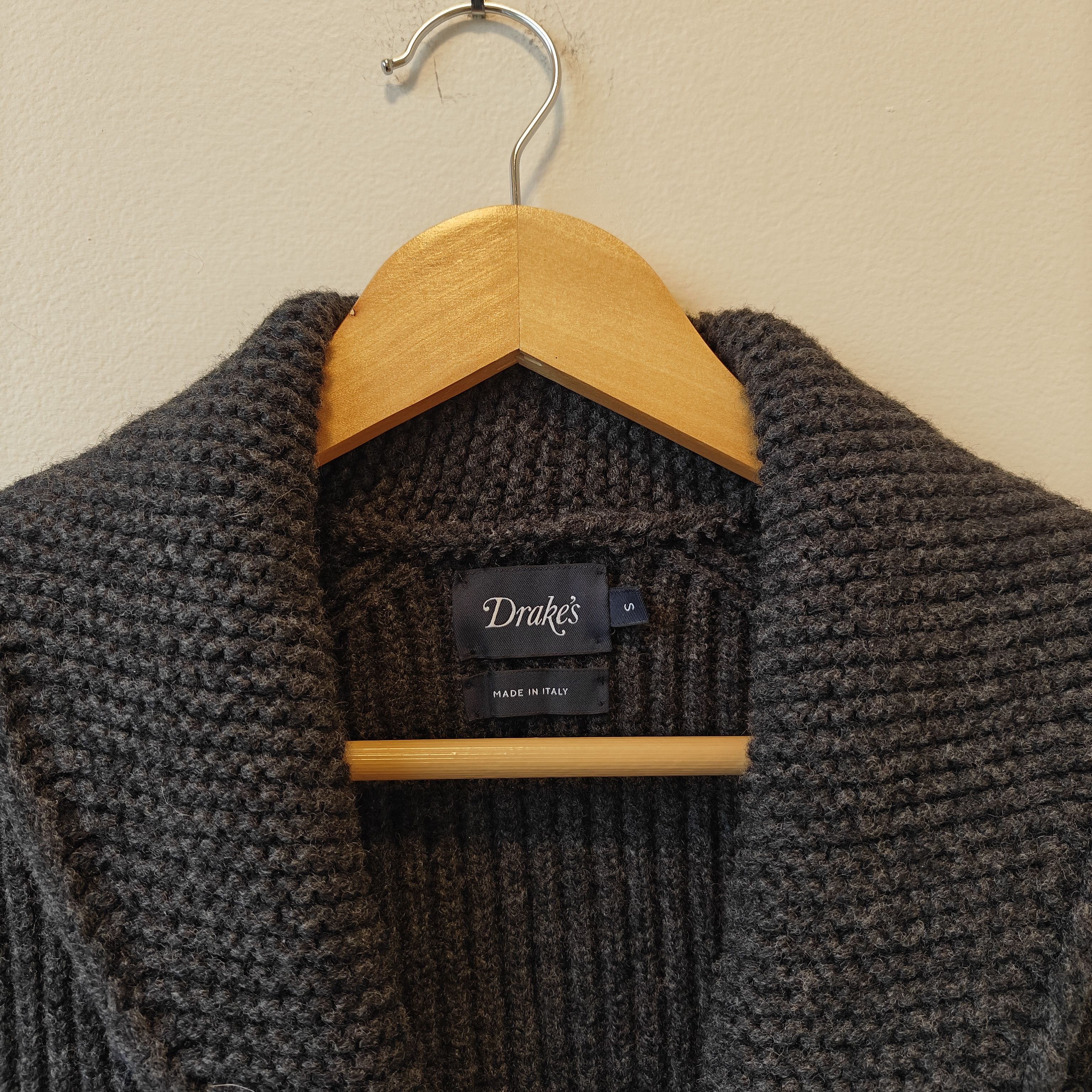 Drake's cardigan wool shawl collar LNWOT Size US S / EU 44-46 / 1 - 3 Thumbnail