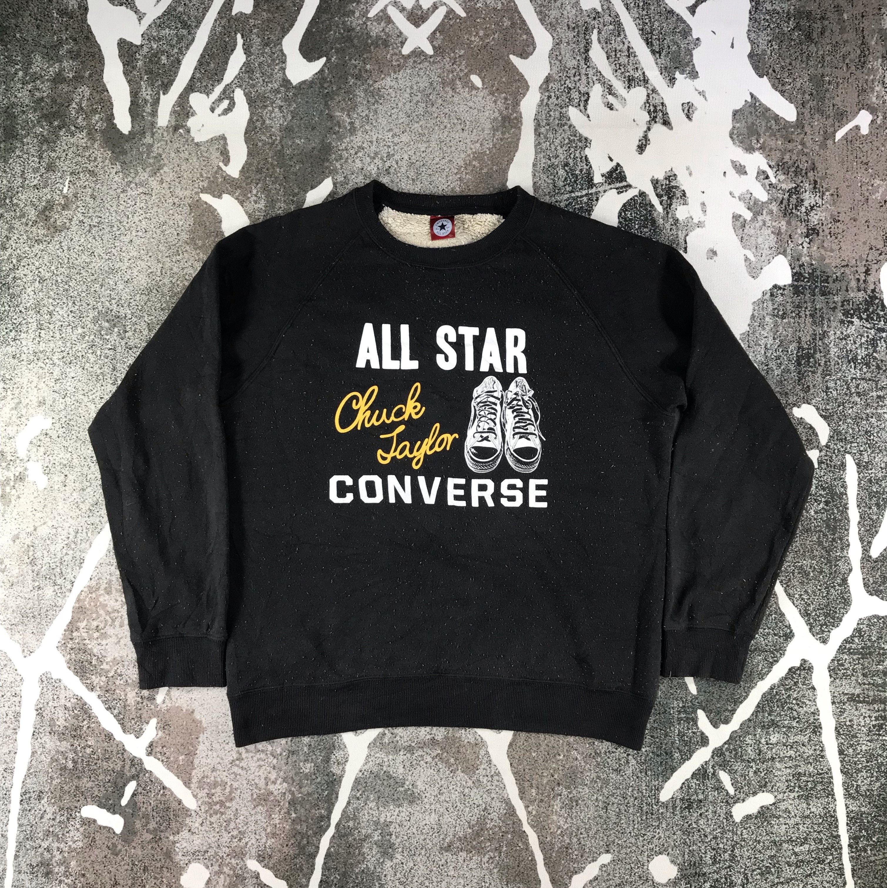 Converse Converse All Star Sweatshirt Big Logo Spell Out Jumper F240 Size US L / EU 52-54 / 3 - 1 Thumbnail