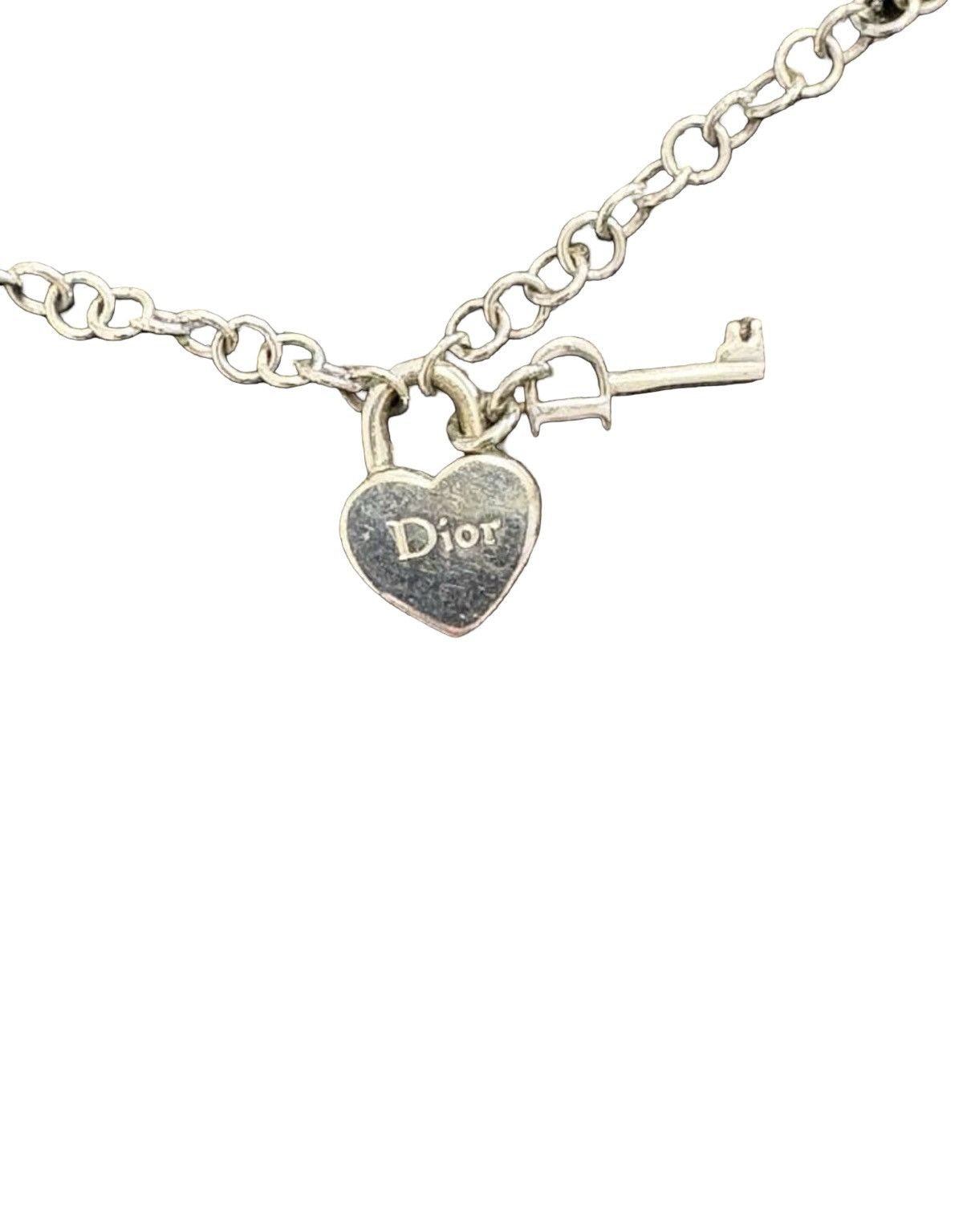 Dior Christian Dior Vintage Heart Padlock & Key Charm Necklace Size ONE SIZE - 1 Thumbnail