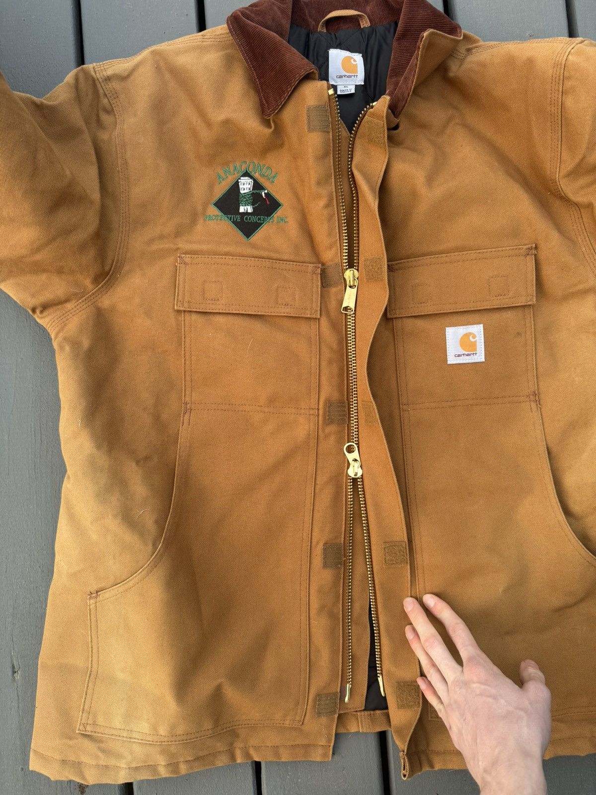 Carhartt Men’s XL Carhartt Firm Duck Coat with Embroidered Snake Logo Size US XL / EU 56 / 4 - 11 Thumbnail