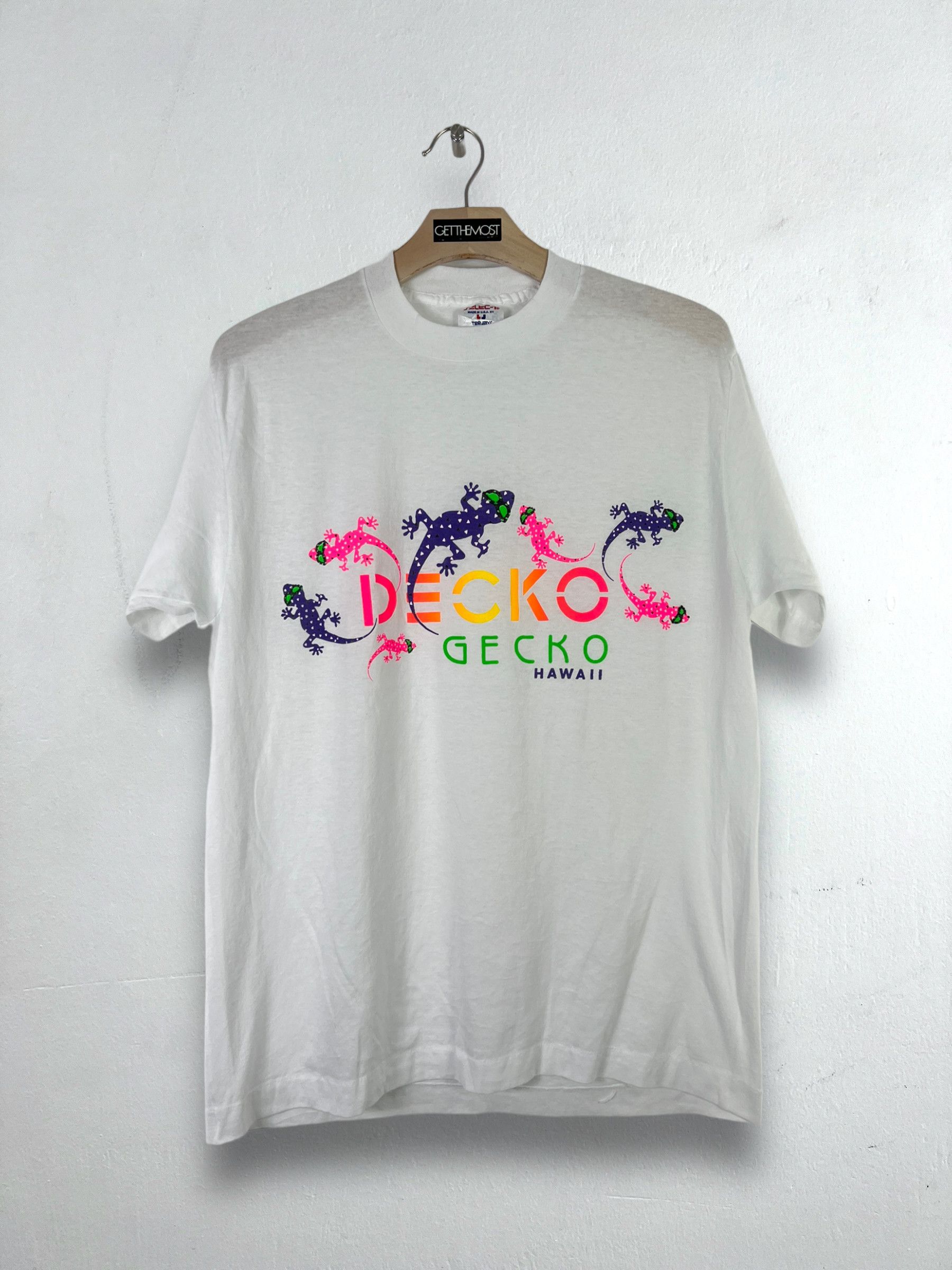 Vintage No.4393 3For$100SHIP Vtg 90s Decko Gecko Hawaii (XL) Size US XL / EU 56 / 4 - 1 Thumbnail