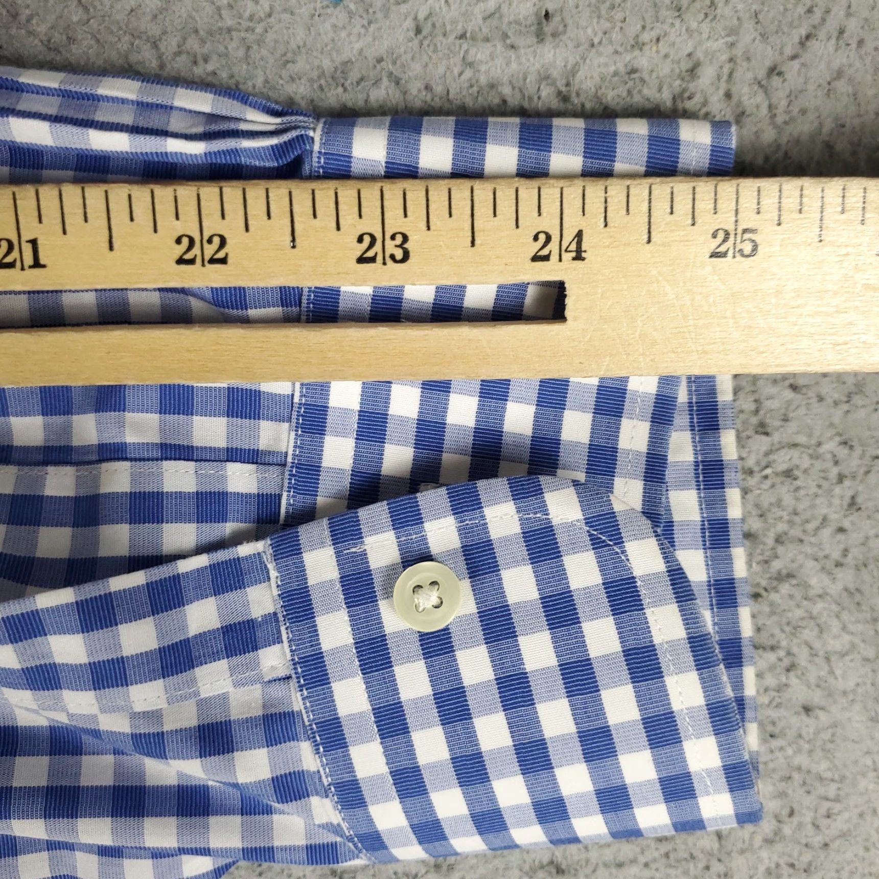Brooks Brothers Brooks Brothers Shirt Mens 17.5 Blue Plaid Dress Button Up Long Sleeve Size 48R - 7 Thumbnail