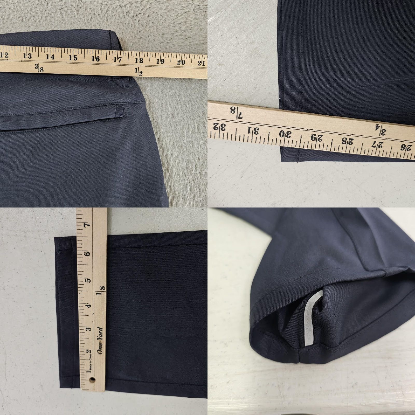 Vintage Jack Archer Pants Mens 34x30 Deep Blue Tapered Chino Reflective Tech Size US 34 / EU 50 - 8 Thumbnail