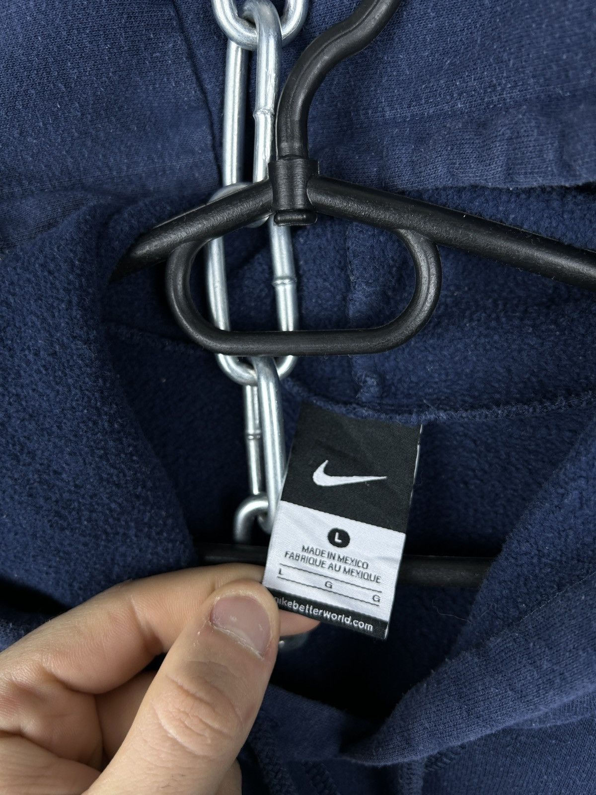 Nike Mens Vintage Nike centre swoosh hoodie y2k rare basic crazy Size US L / EU 52-54 / 3 - 6 Thumbnail