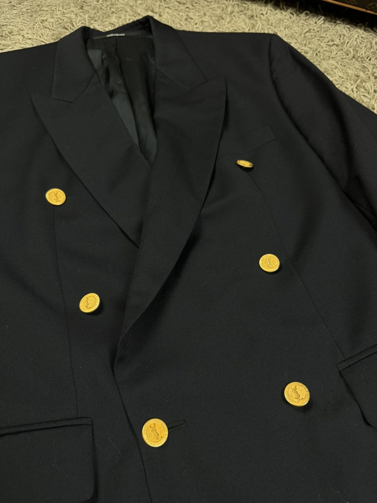 Yves Saint Laurent Vintage wool blazer Yves Saint Laurent original luxury item Size 52S - 2 Thumbnail
