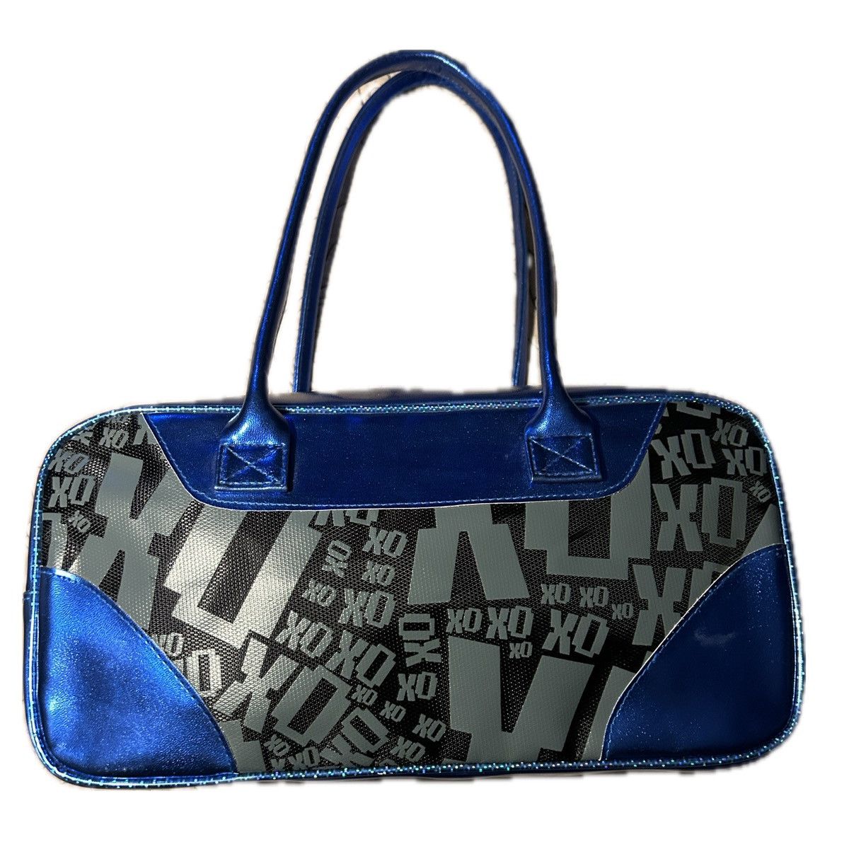 Japanese Brand × Vintage RARE Sanrio Badtz Maru Metallic Blue & Black Handbag Duffle Size ONE SIZE - 2 Thumbnail