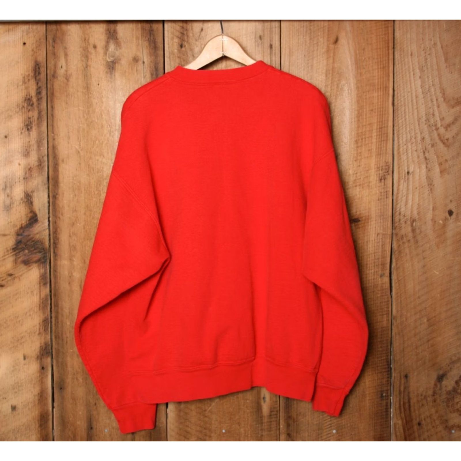 Fruit Of The Loom VINTAGE Iowa State College of Design Red FOTL Super Cotton Sweatshirt Sz. XL Shirt Mens XL Red Cotton/Polyester Sweatshirt Size US XL / EU 56 / 4 - 5 Thumbnail