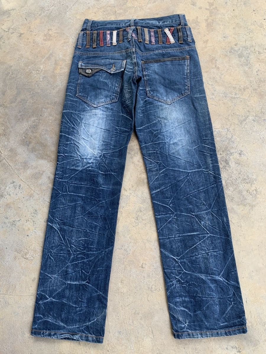 Japanese Brand × Kapital × Vintage NYLAUS DOUBLE WAIST RUSTY DISTRESSED DENIM🎌 Size US 29 - 2 Thumbnail