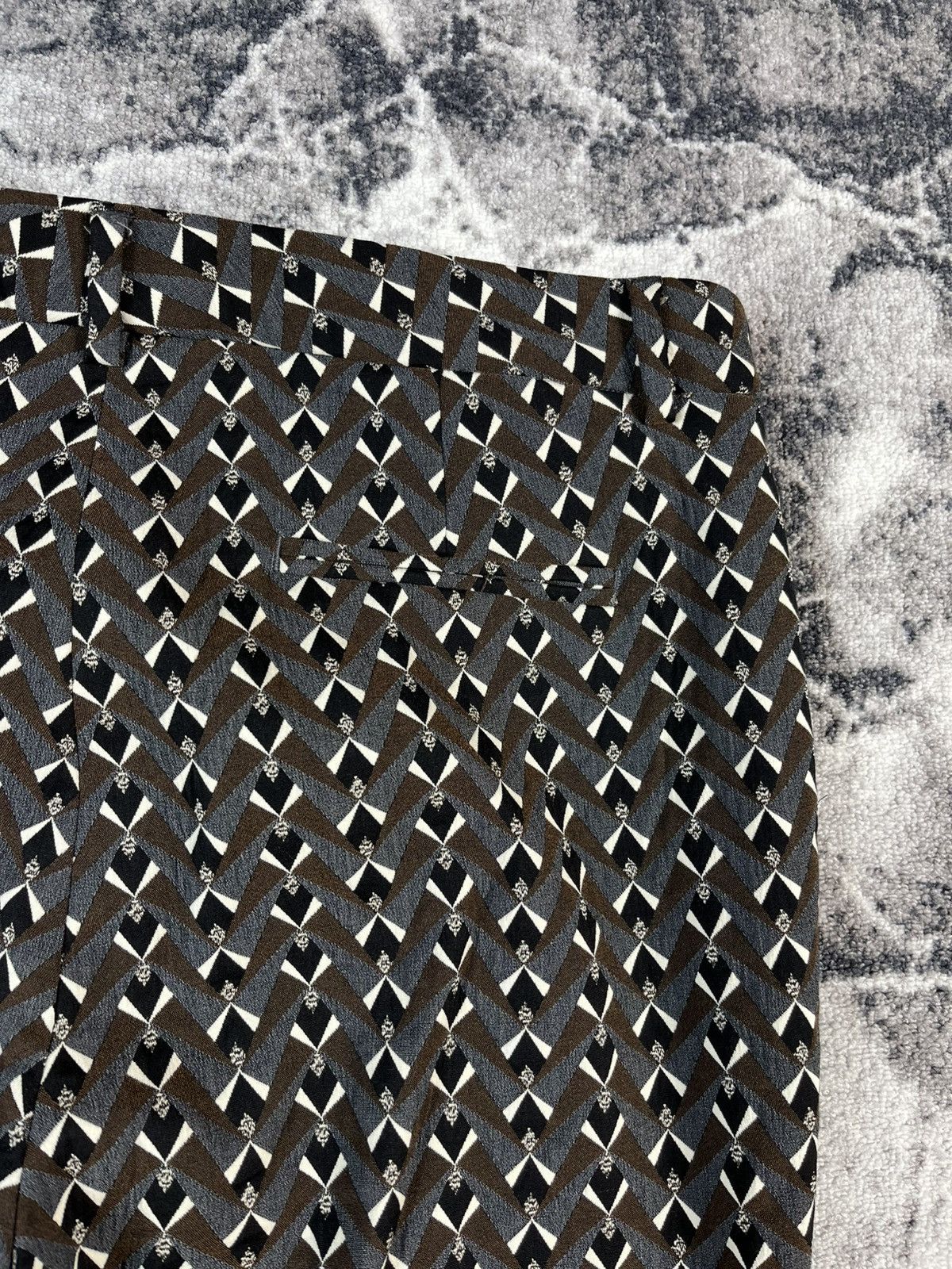 Other Via Masini 80 Geometric Pants Italy Size 48 Pattern Size 34" / US 12 / IT 48 - 15 Thumbnail