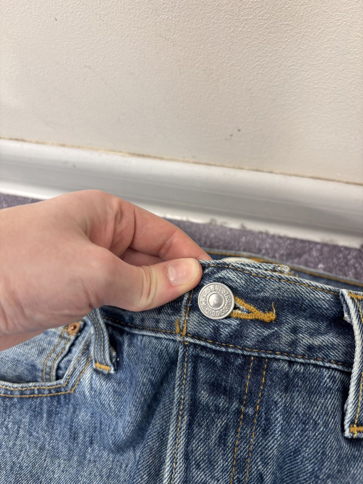 Levi's Vintage Levi’s 501 Men’s Blue USA Hype Denim Jeans Size US 34 / EU 50 - 13 Thumbnail