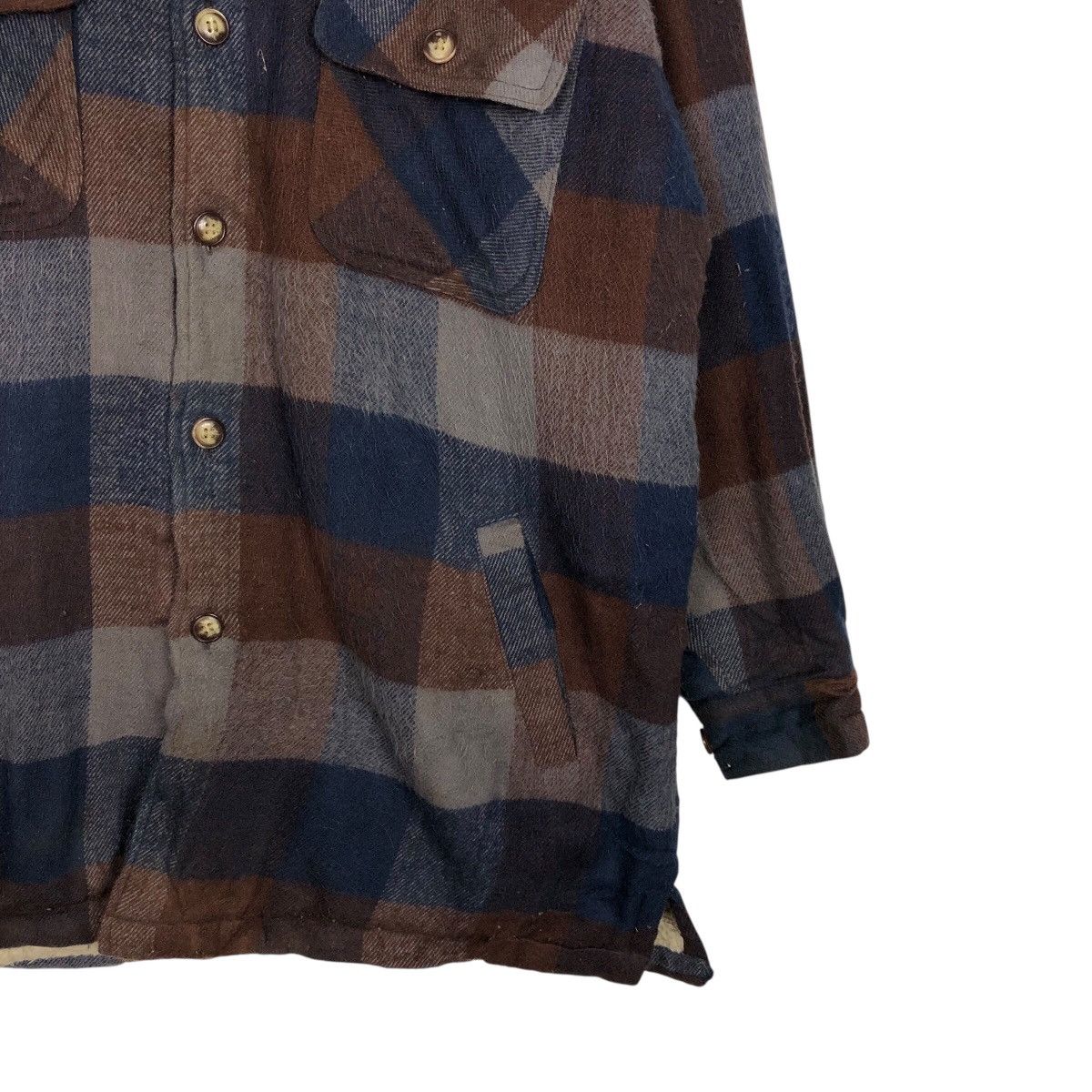 Japanese Brand 📌Vintage Wool Blanket Jacket Tartan Design Virgin Voyage Size US L / EU 52-54 / 3 - 6 Thumbnail