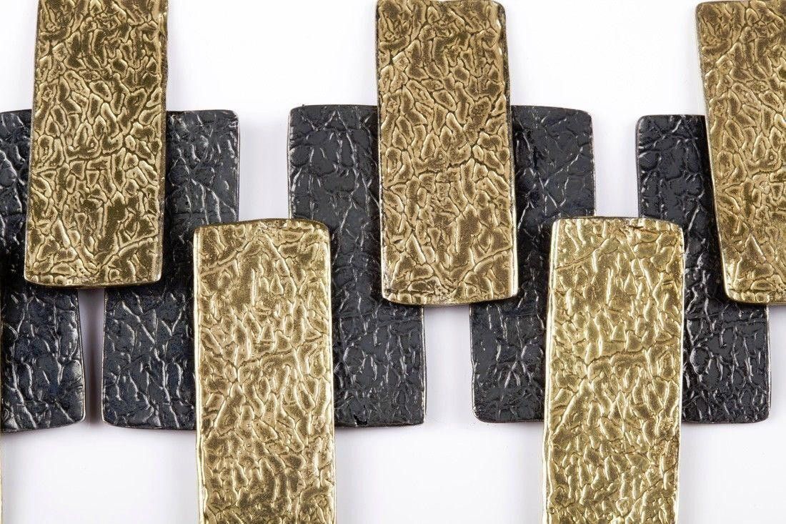 Handmade Hand Made 18kt Gold Vermeil Sterling Panel Bracelet Size ONE SIZE - 4 Thumbnail