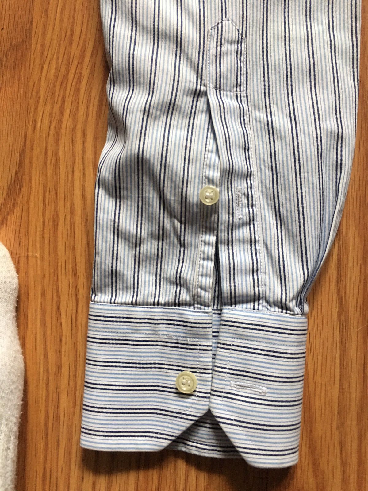 Boggi BOGGI Milano Blue Stripped Long Sleeve Men Shirt Size 38 /15 Size 38R - 6 Thumbnail