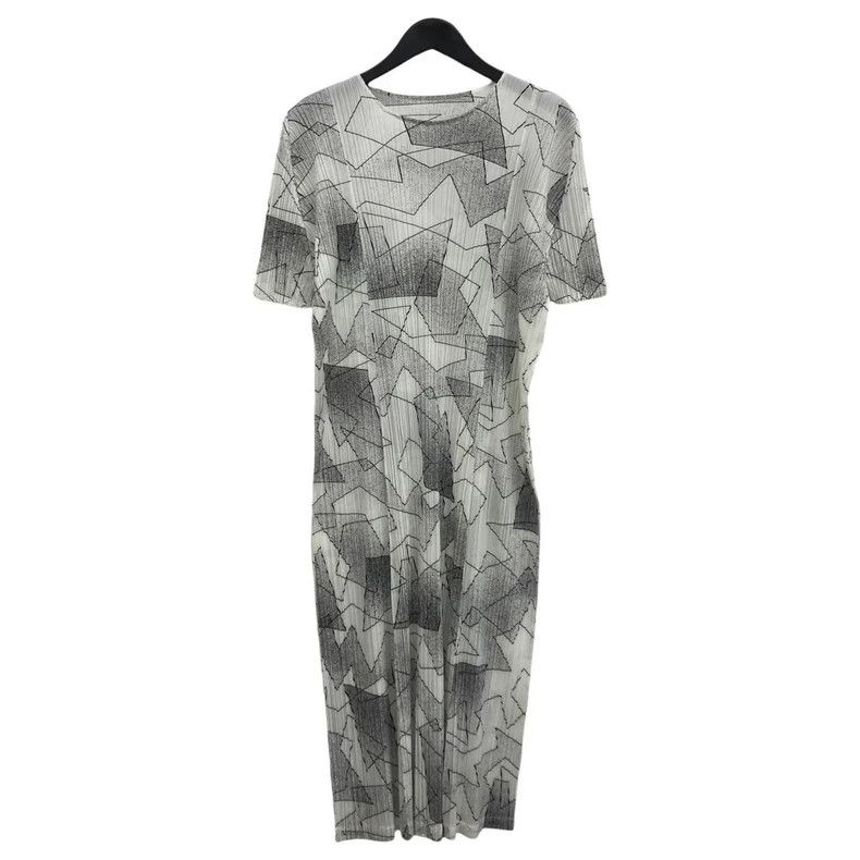 Issey Miyake size:3 Grey geometric dress