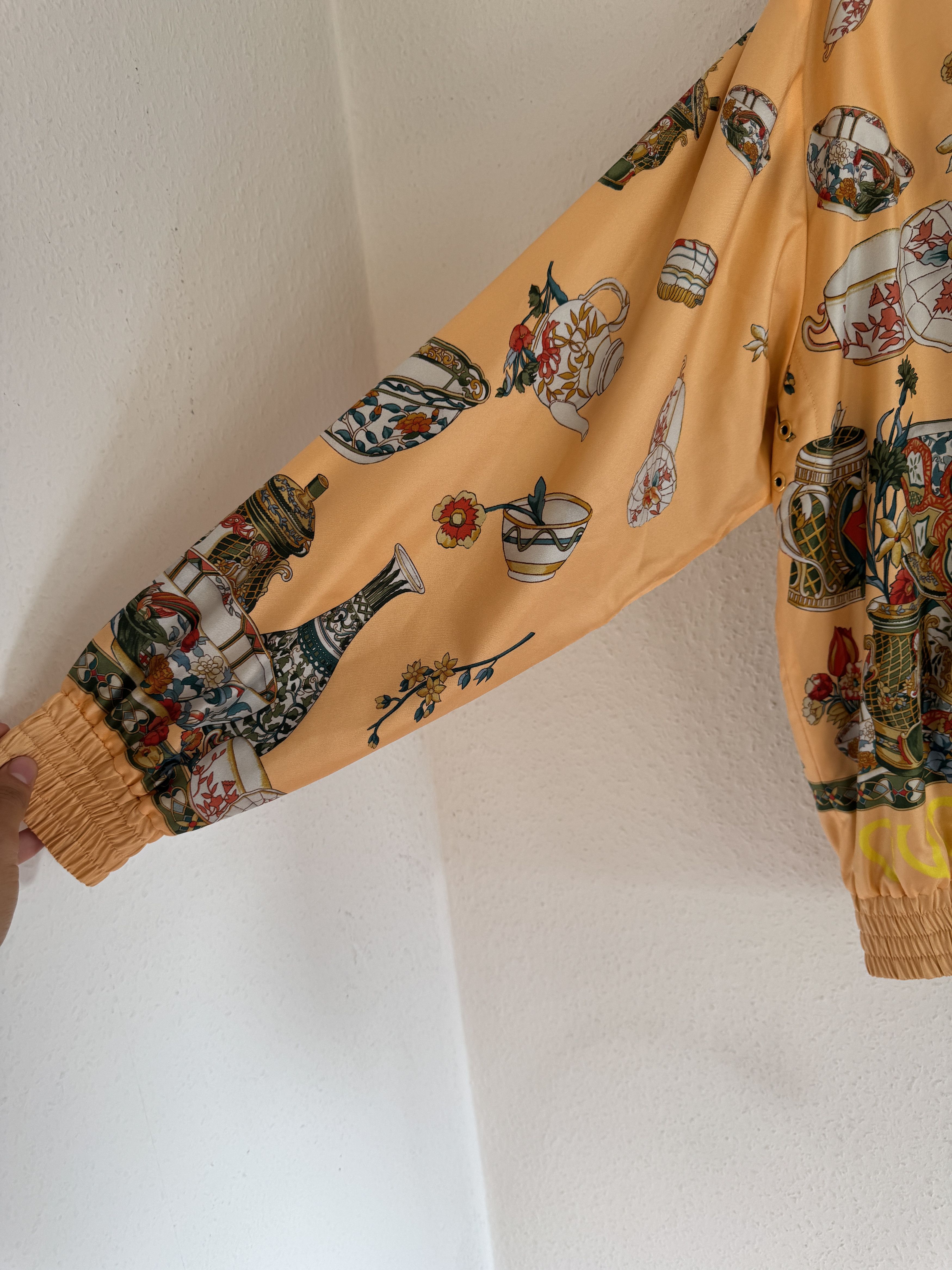 Gucci 1of1 SAMPLE Ceramic Print Silk Track Jacket Size US L / EU 52-54 / 3 - 20 Thumbnail