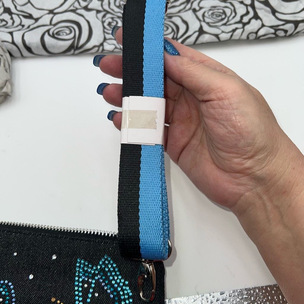 Brighton Brighton Black Denim Sparkle Butterfly Crossbody Bag with Original Tissue Paper Size ONE SIZE - 9 Thumbnail