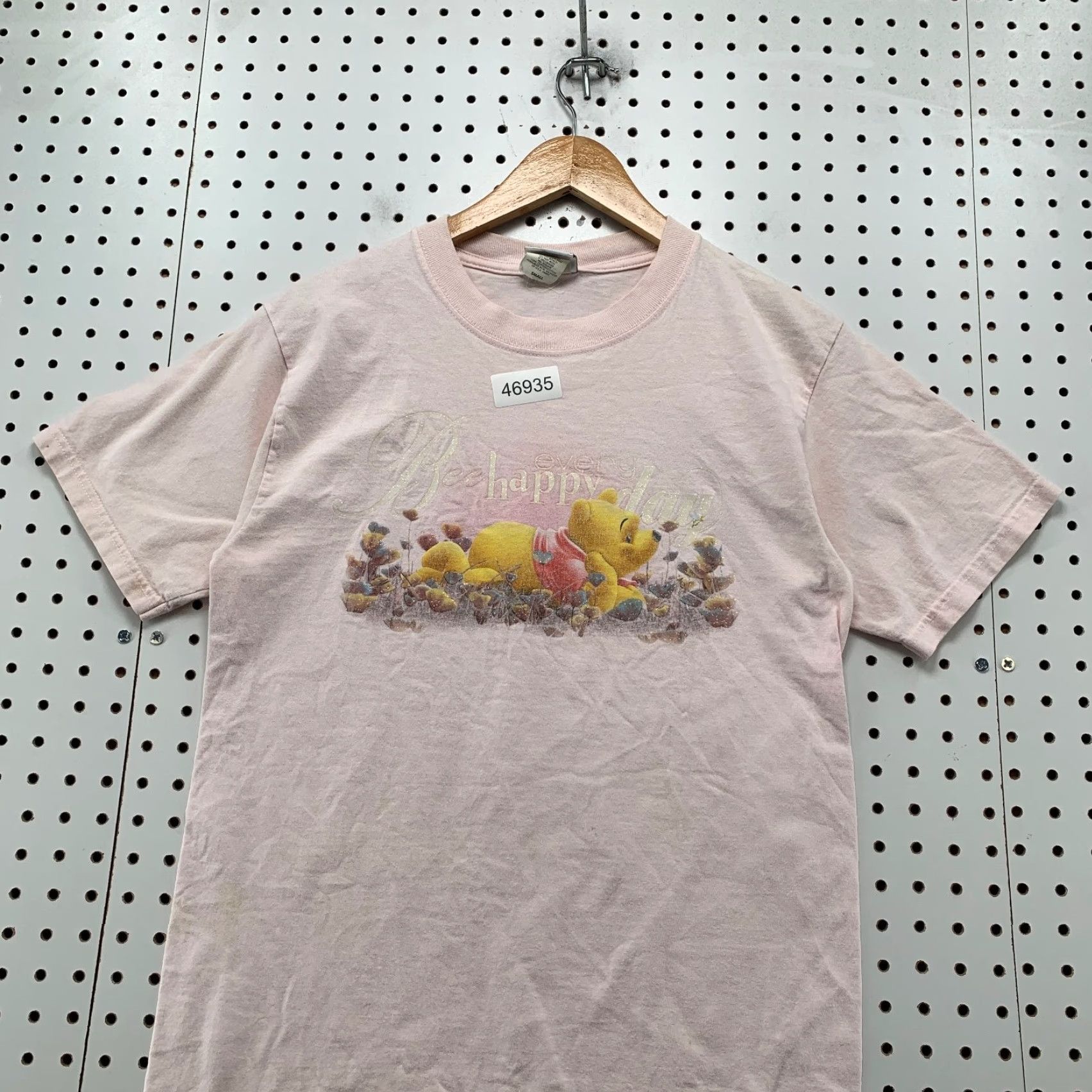 Disney VINTAGE Disney Winnie Pooh T Shirt Womens Small Pink Be Happy Everyday Cute Size S / US 4 / IT 40 - 4 Thumbnail