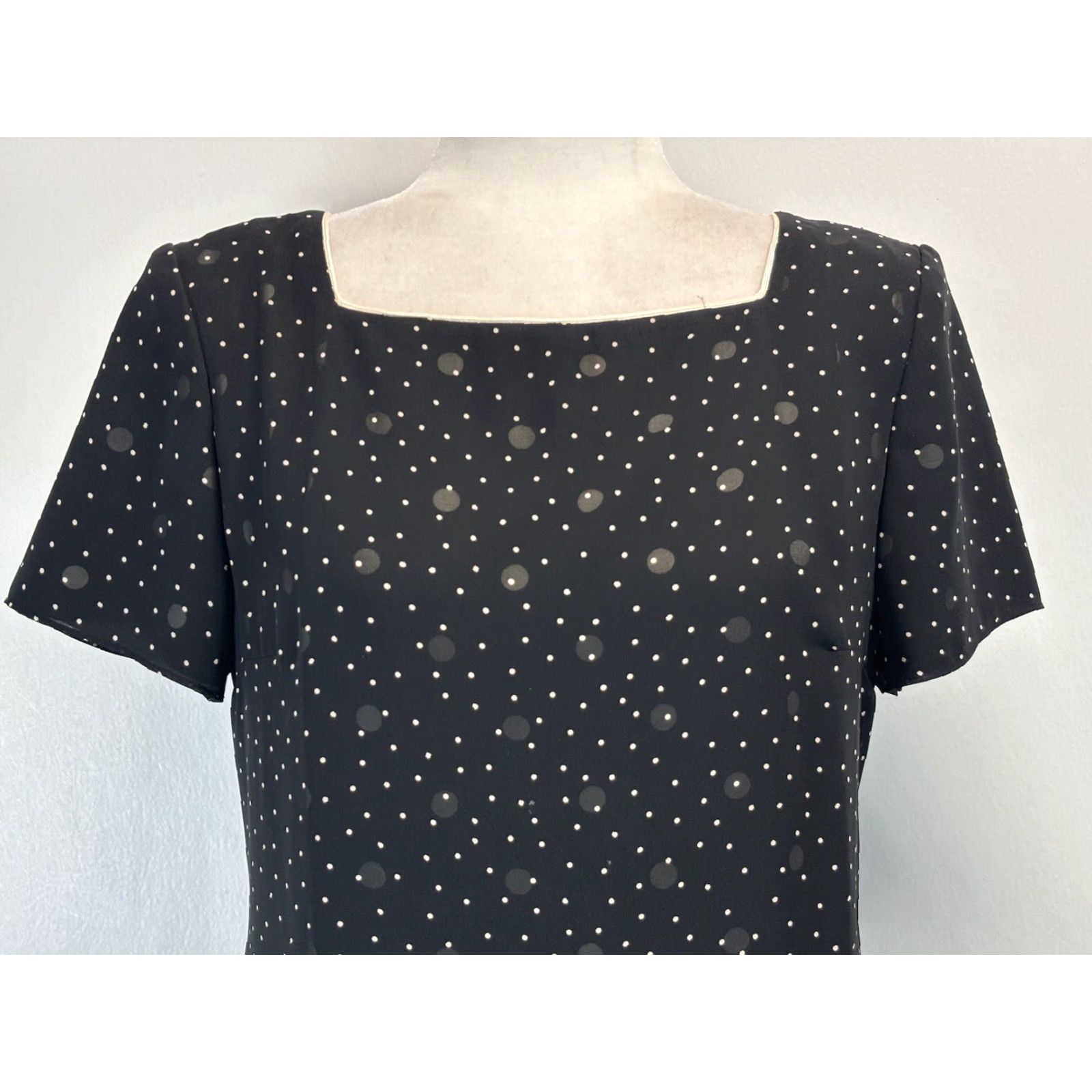 Talbots Vtg Talbots Midi Maxi Dress Sz 8P Petites Polka Dot Black White Sheath Size M / US 6-8 / IT 42-44 - 5 Thumbnail