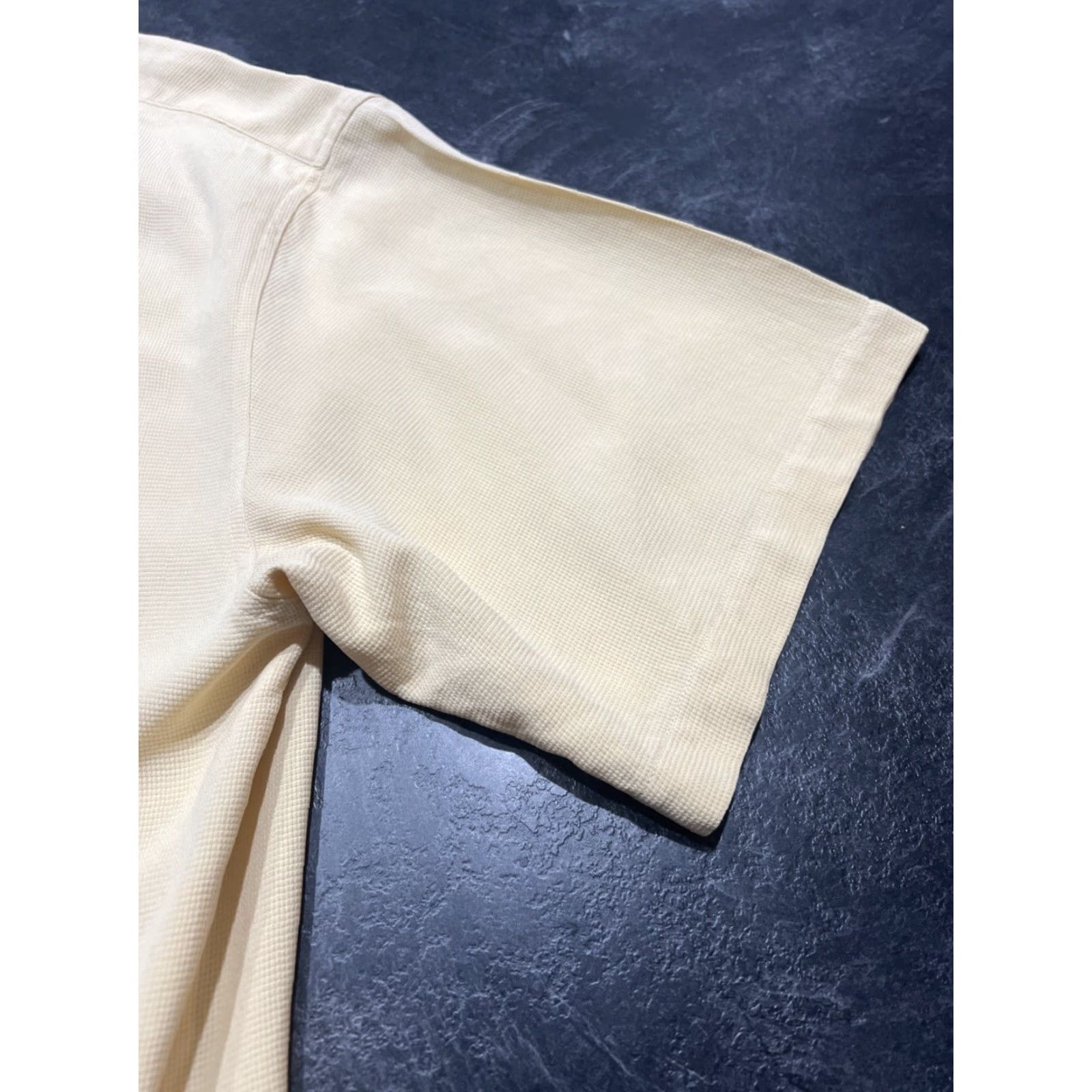 Vintage Gillio Button-Up Shirt Men's XL Short Sleeve Beige Silk Classic Modern Size US XL / EU 56 / 4 - 2 Thumbnail