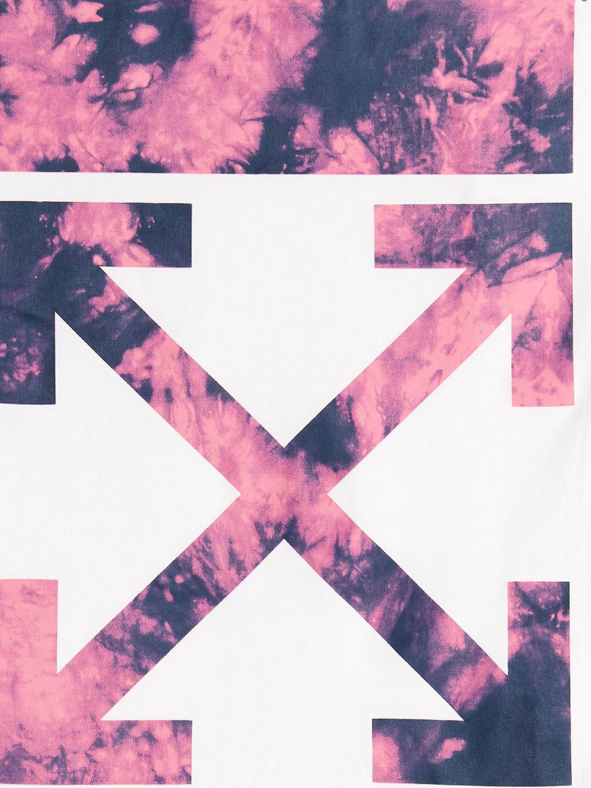 Off-White o1gr1nt0125 Tie Dye Arrow Casual T-Shirt in White Size US XXS / EU 40 - 4 Thumbnail