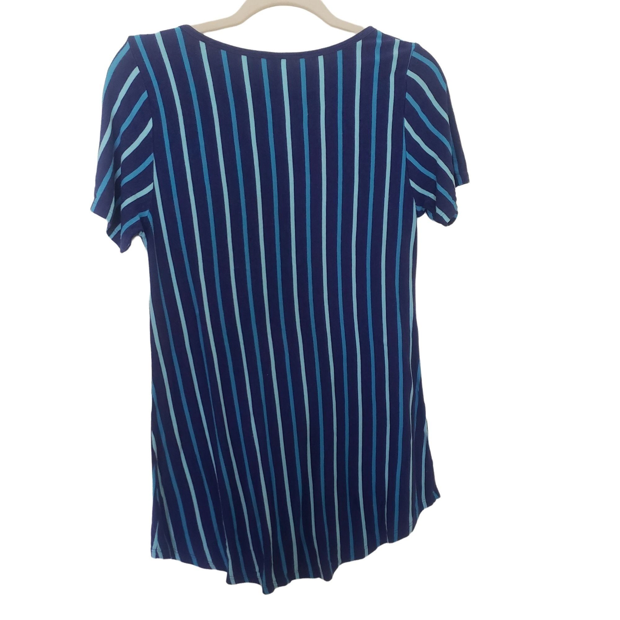 Other LuLaRoe Patrick Top Womens Size S Blue White Striped Size S / US 4 / IT 40 - 2 Thumbnail