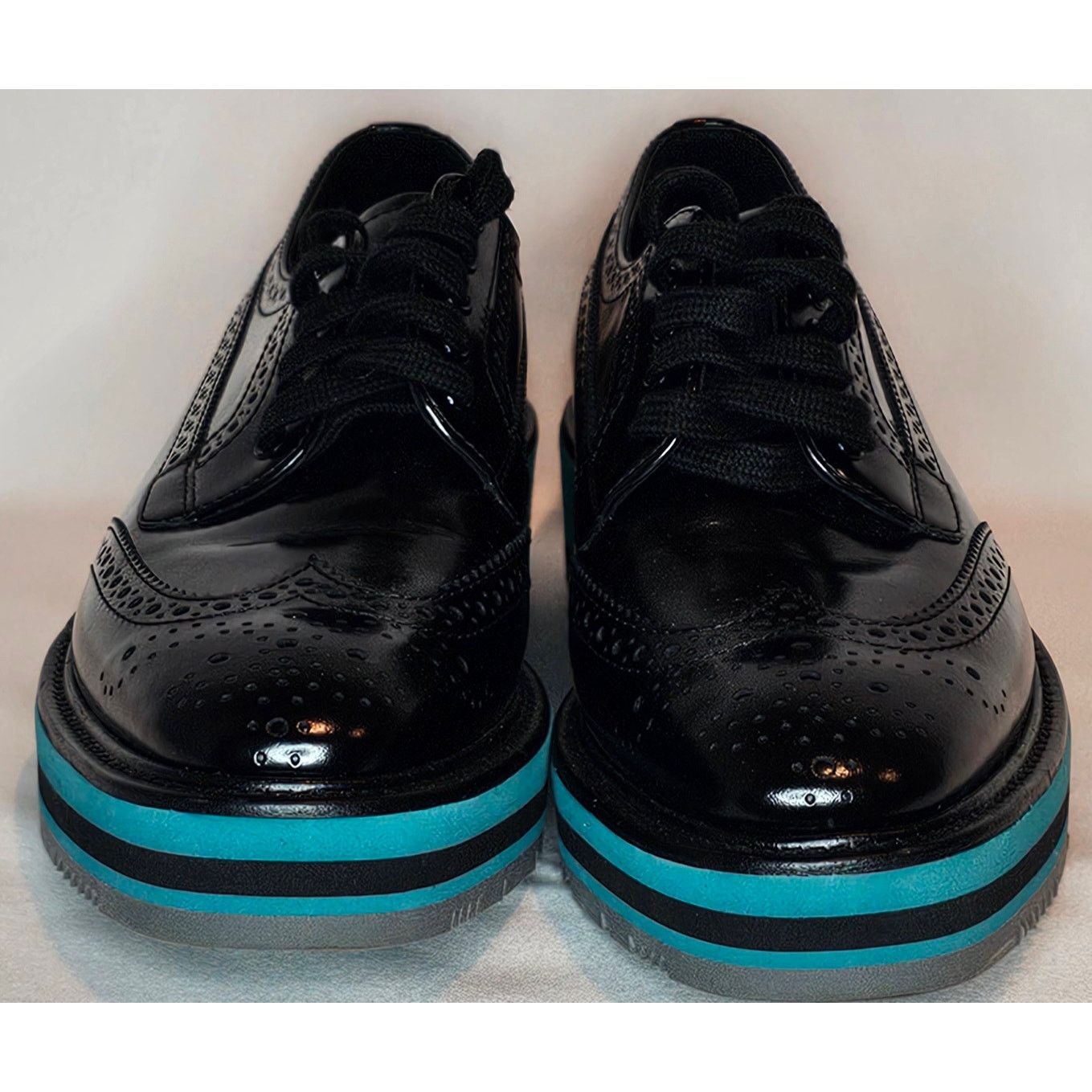 Prada Authentic Prada Black Leather Oxford Platform Size US 5.5 / IT 35.5 - 4 Thumbnail