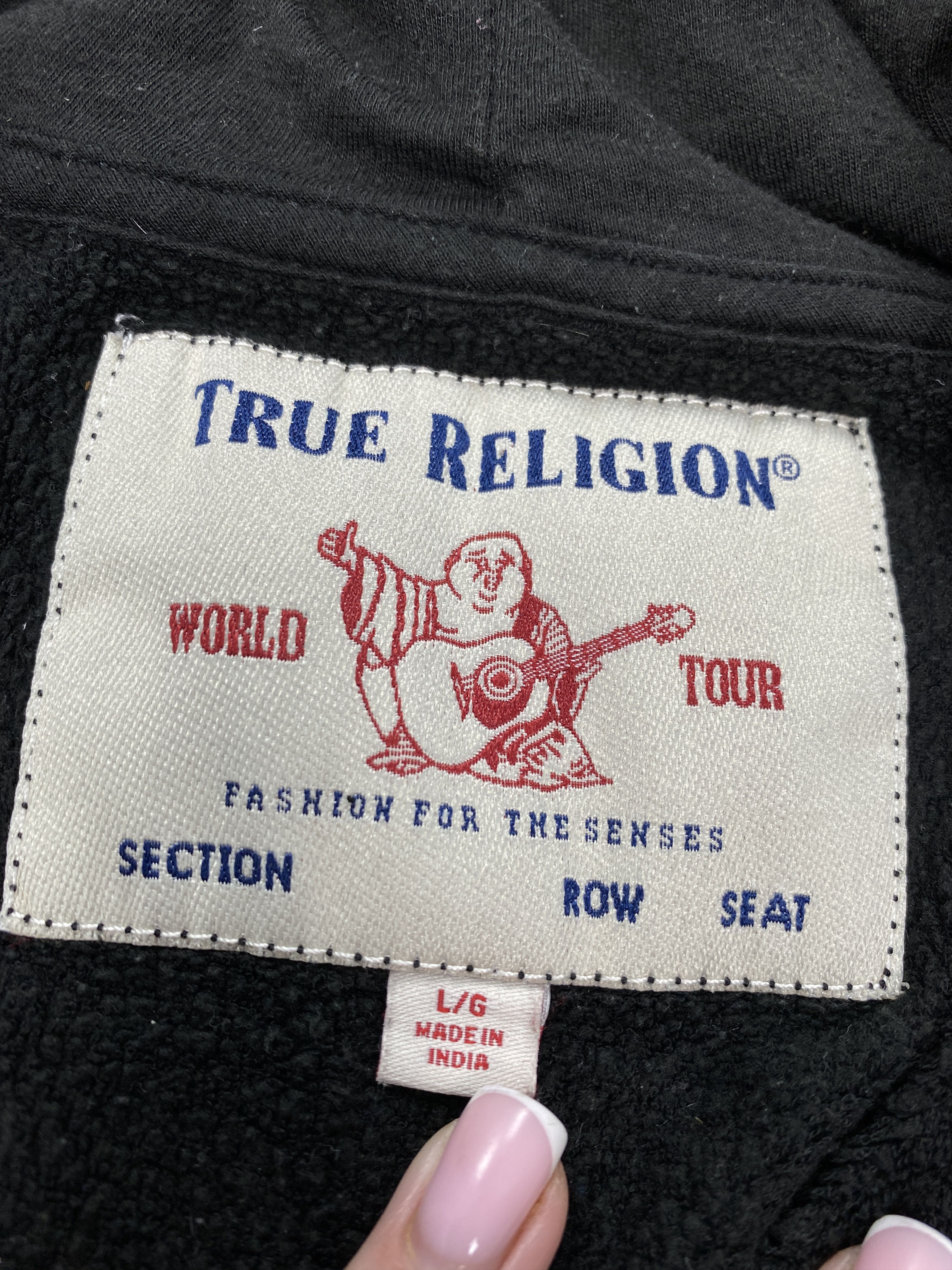 True Religion × Vintage True Religion Vintage Mens Zip Hoodie Size US L / EU 52-54 / 3 - 7 Thumbnail