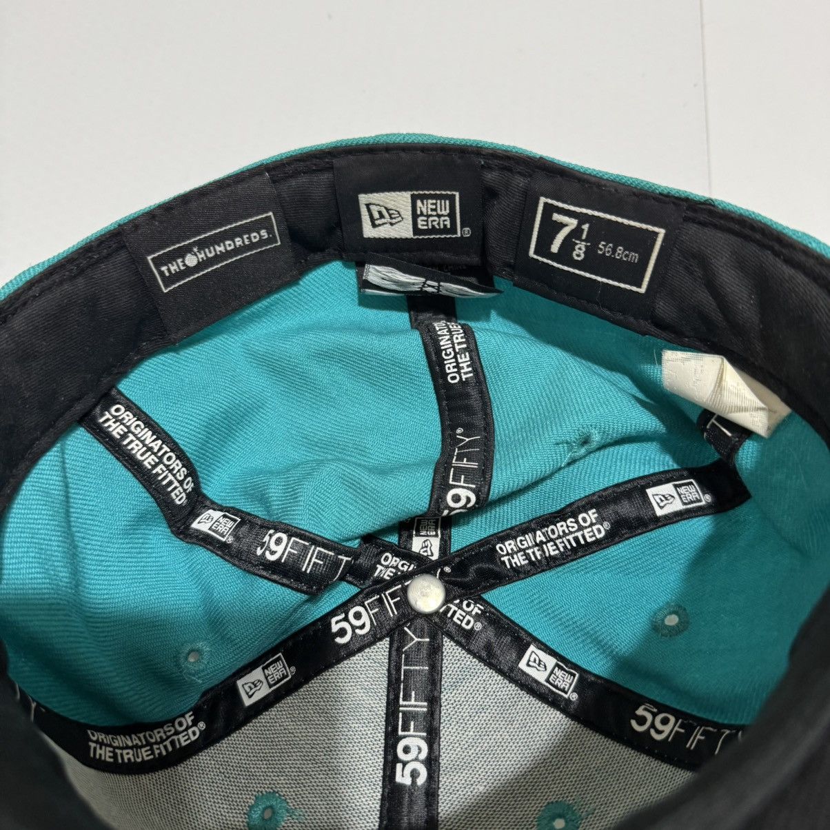 New Era × The Hundreds The Hundreds New Era Adjustable Snap Back Blue Black Hat Cap Size ONE SIZE - 6 Thumbnail