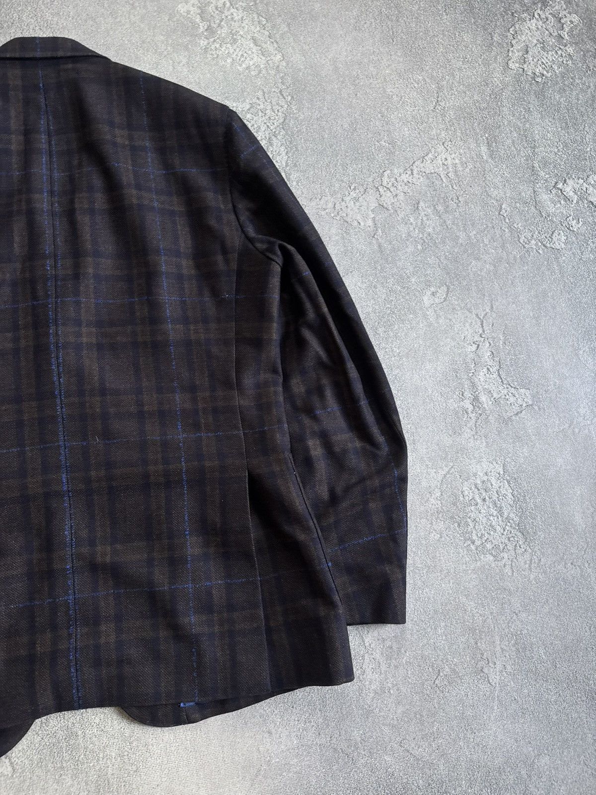 Boggi Boggi 52size wool Chekered blazer button up jacket luxury Size 42R - 18 Thumbnail