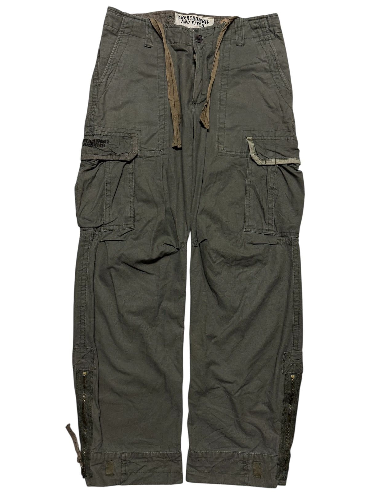 Abercrombie & Fitch Y2K ABERCROMBIE UTILITY MILITARY REG.US.TM CARGO PANTS Size US 34 / EU 50 - 1 Thumbnail