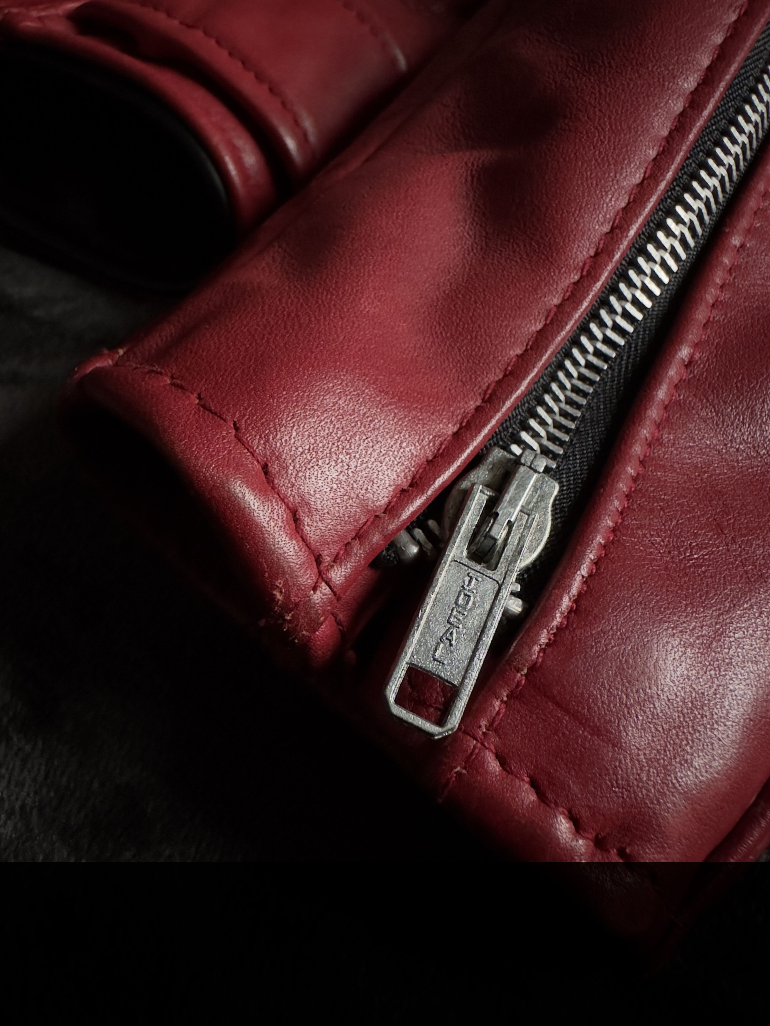Schott Schott Perfecto Women's Leather Motorcycle Jacket Red sz.12 Size L / US 10 / IT 46 - 7 Thumbnail