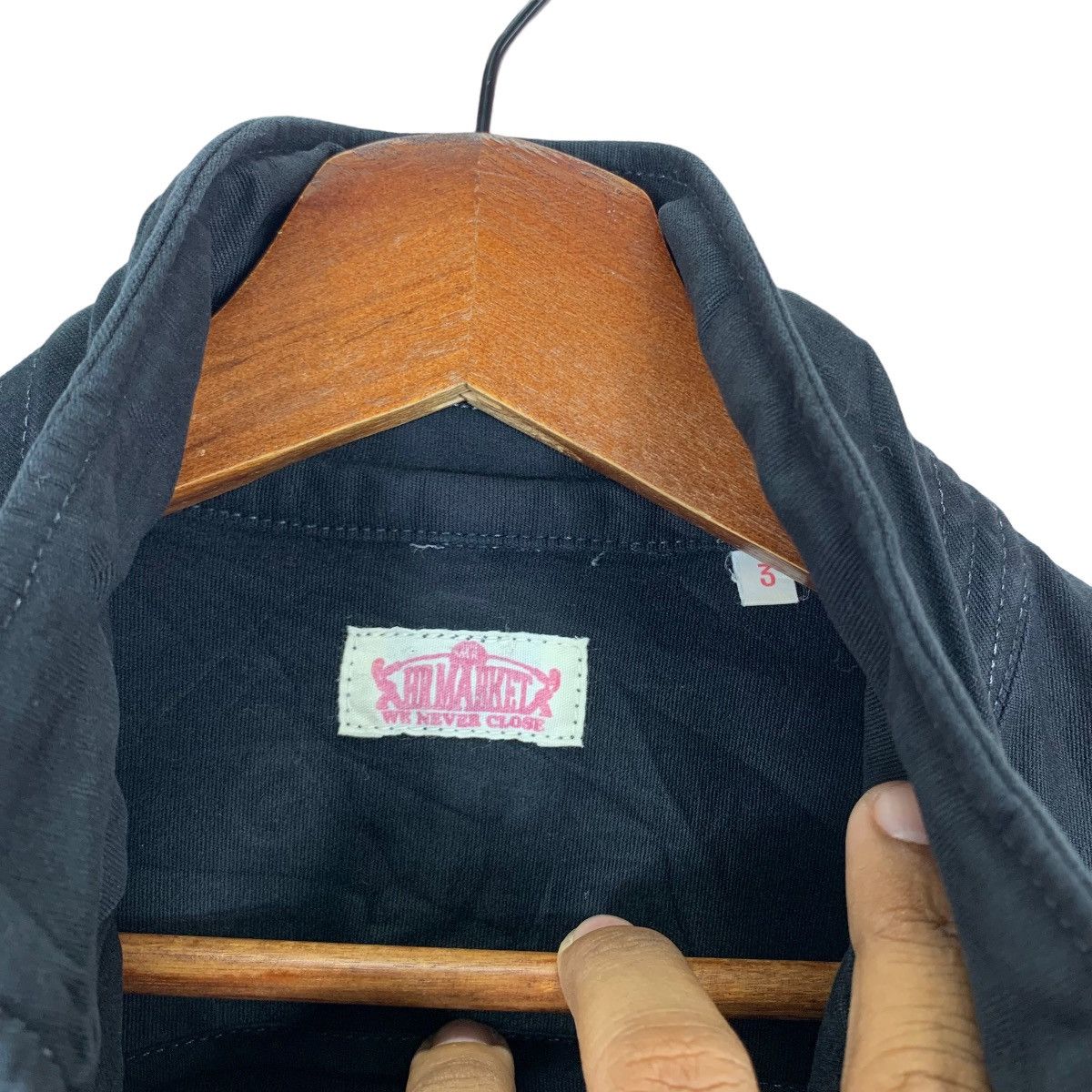 HOLLYWOOD RANCH MARKET × If Six Was Nine × Vintage Vintage HR Market Japanese Brand Designer Black Button Size L / US 10 / IT 46 - 6 Thumbnail