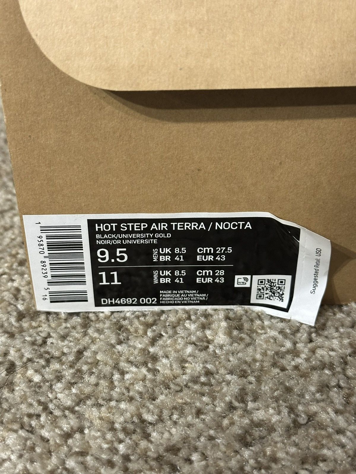 NOCTA Drake x Nike “Nocta Hot Step” (Blk/Yellow) Size US 9.5 / EU 42-43 - 9 Thumbnail